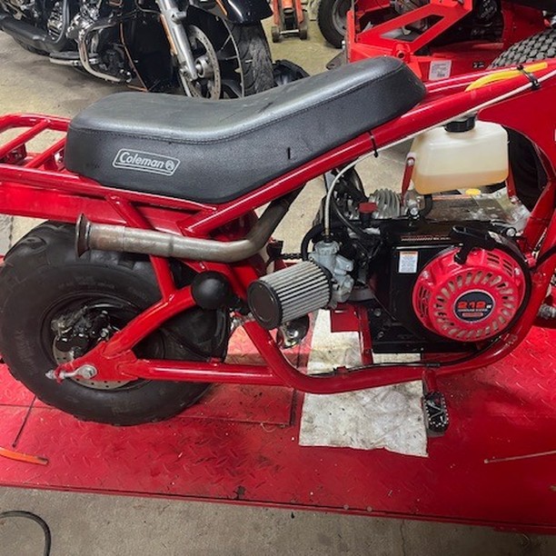 coleman mini bike fit in a 55 gl drum B200 Will a Coleman 200 fit