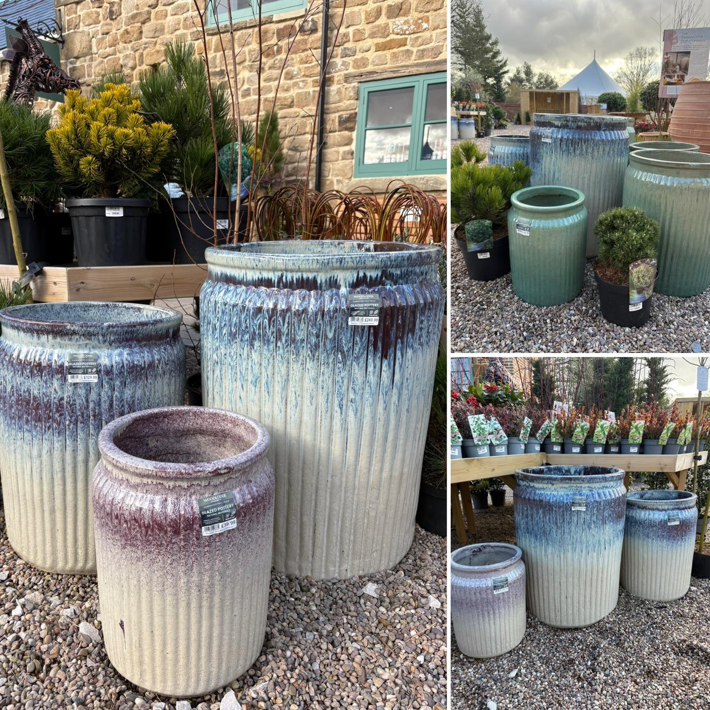 Dunston Hall Garden Centre - Stunning new range of large glazed pots on ...