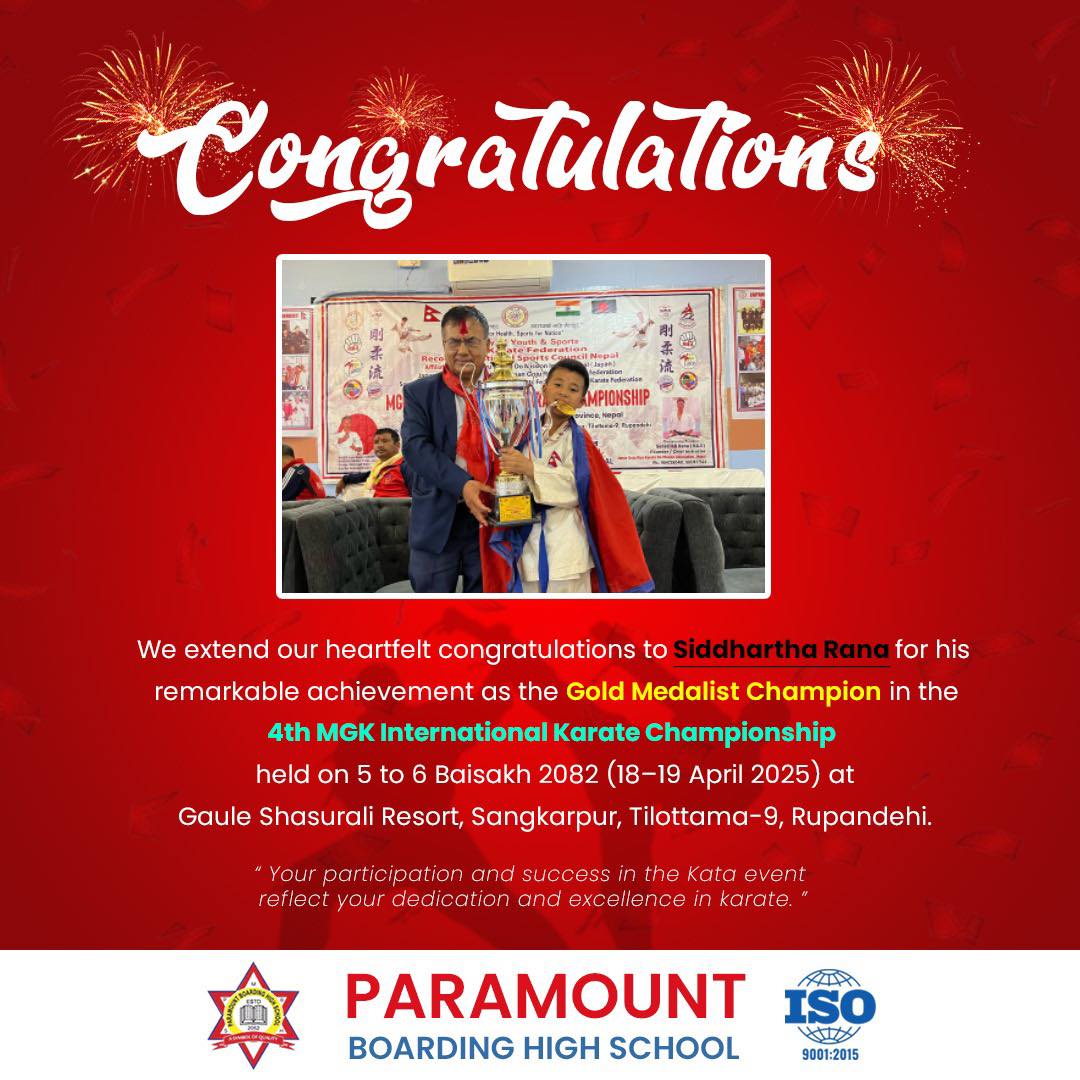 Paramount - 🎉 Congratulations to Siddhartha Rana for remarkable ...