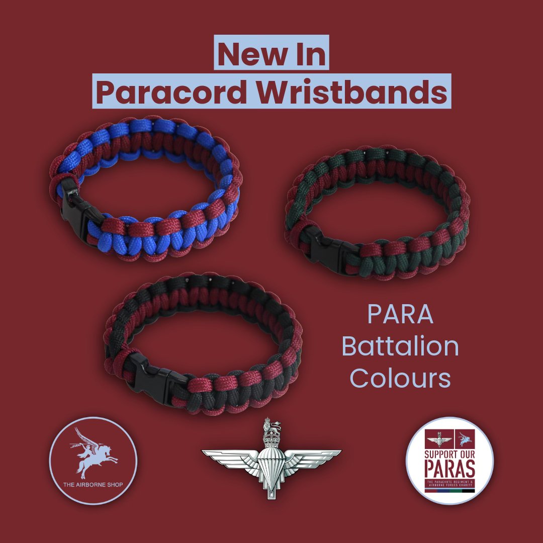 Bracciale In Paracord Fatto A Mano Per Reggimento Paracadutisti – Paras 1PARA 2PARA 3PARA 4PARA. Nuovo!