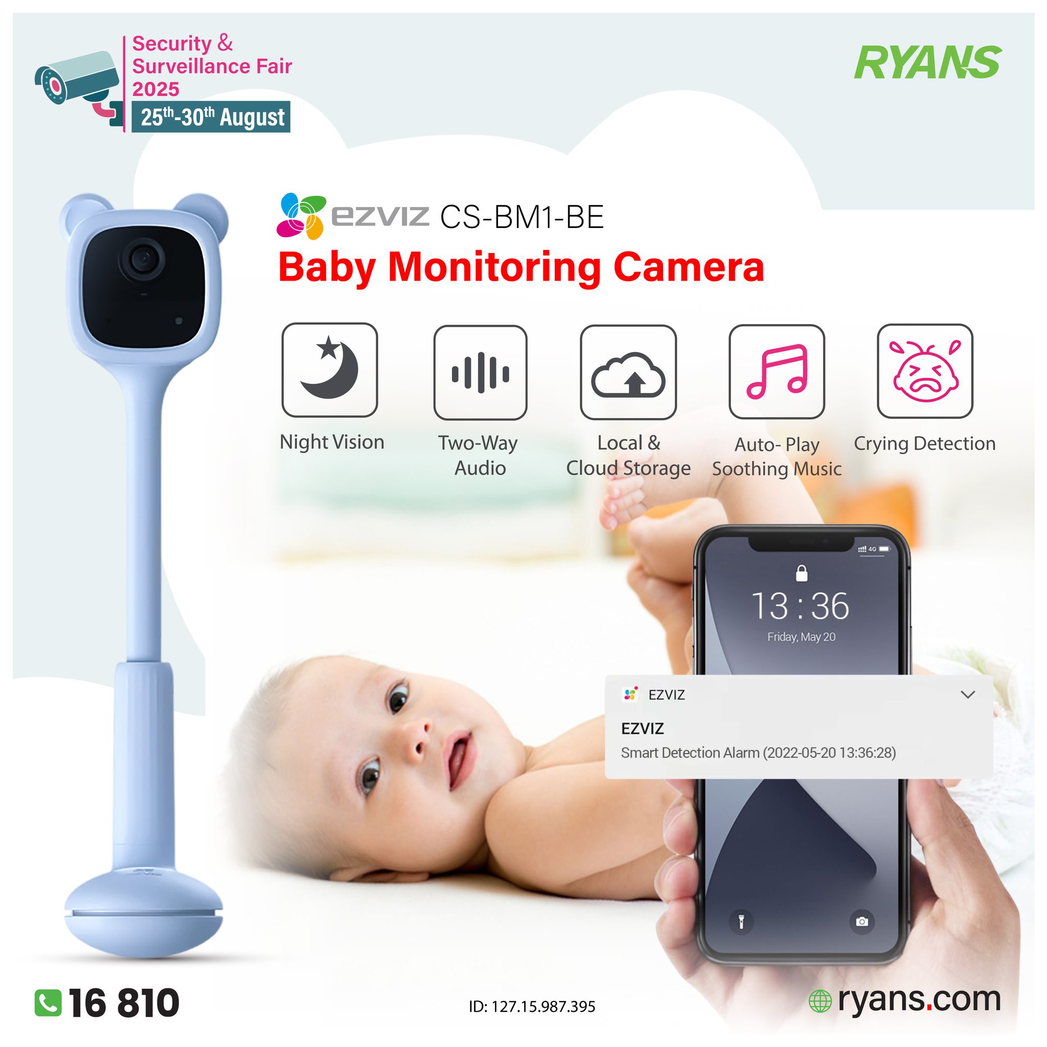 Keep an eye on your little one anytime, anywhere with the Ezviz CS  display picture 1