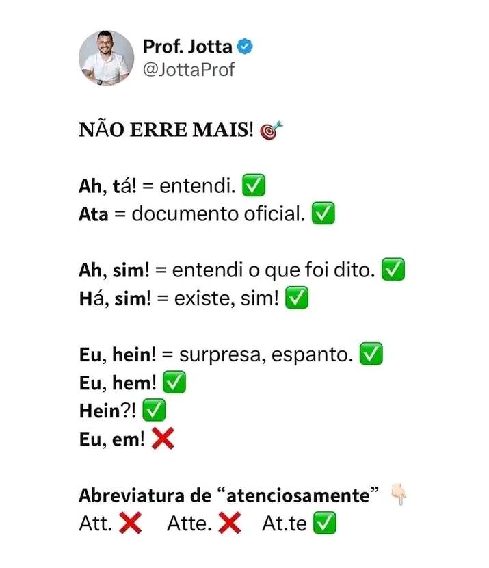 Professor - Não erre mais.⬇️ | Facebook