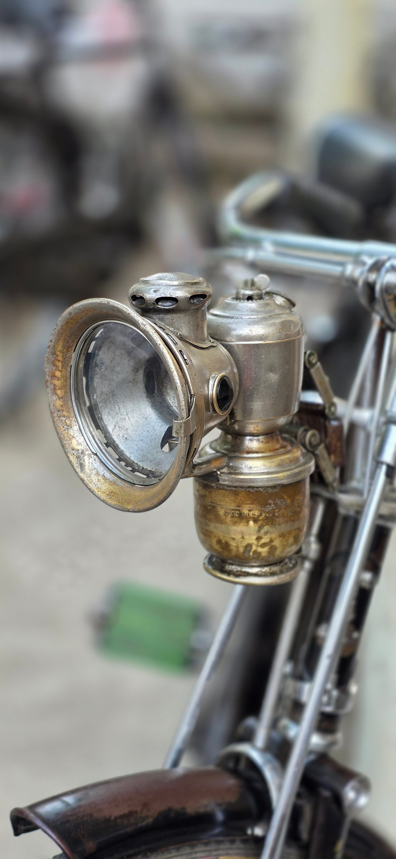 1920s Lucas Birmingham England Bicycle Carbide Lamp for Sale