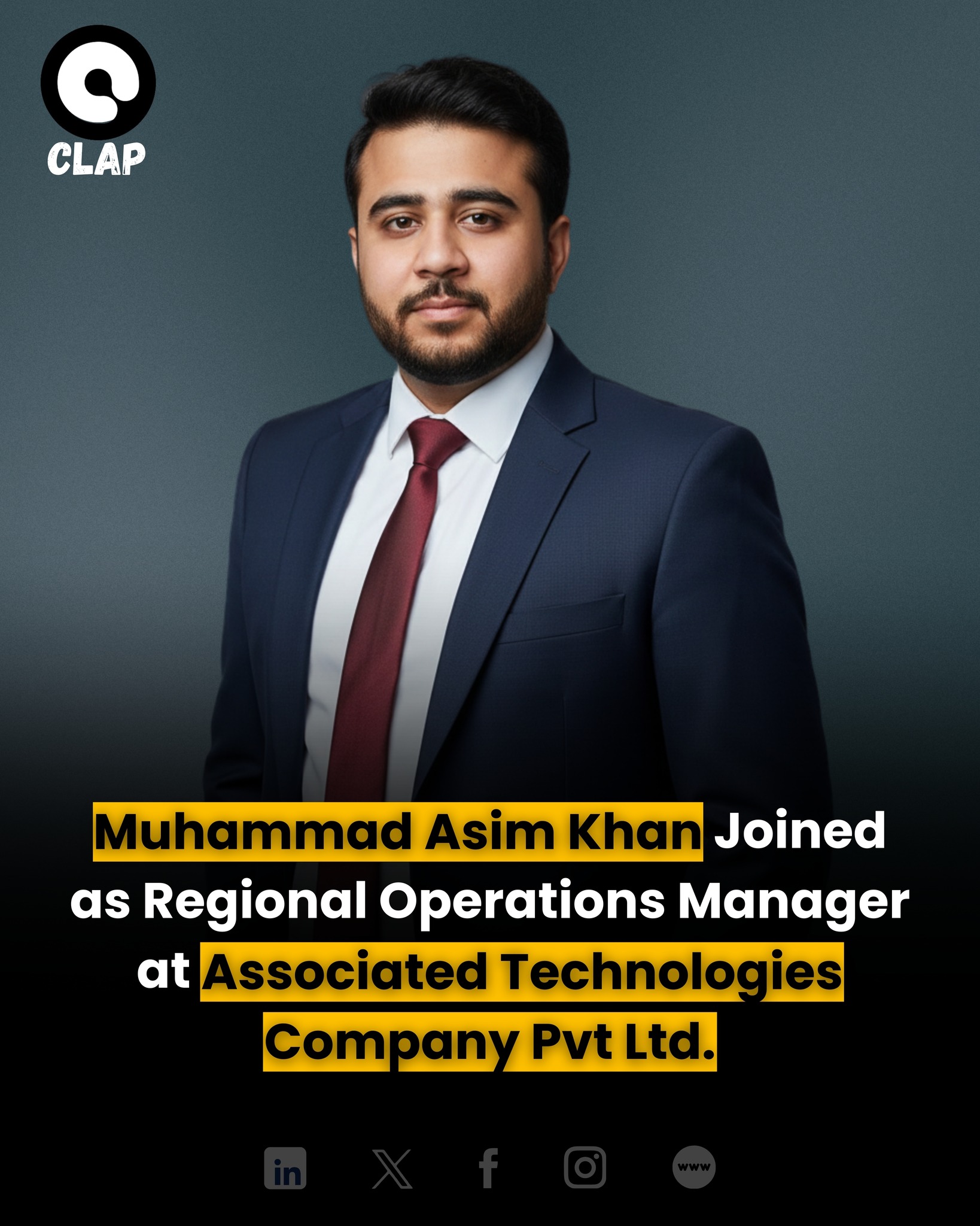 Clap - Muhammad Asim Khan has stepped into the role of Regional ...