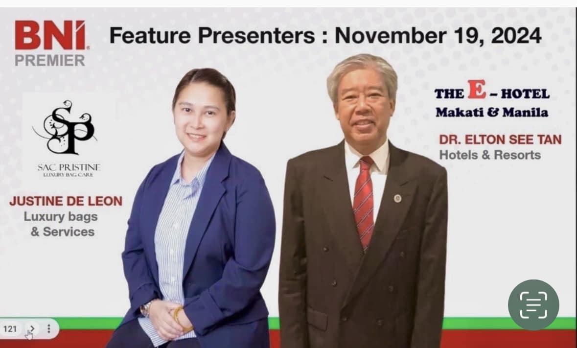 BNI - Our Featured Presenter for BNI Premier is Dr. Elton See Tan, DPS ...