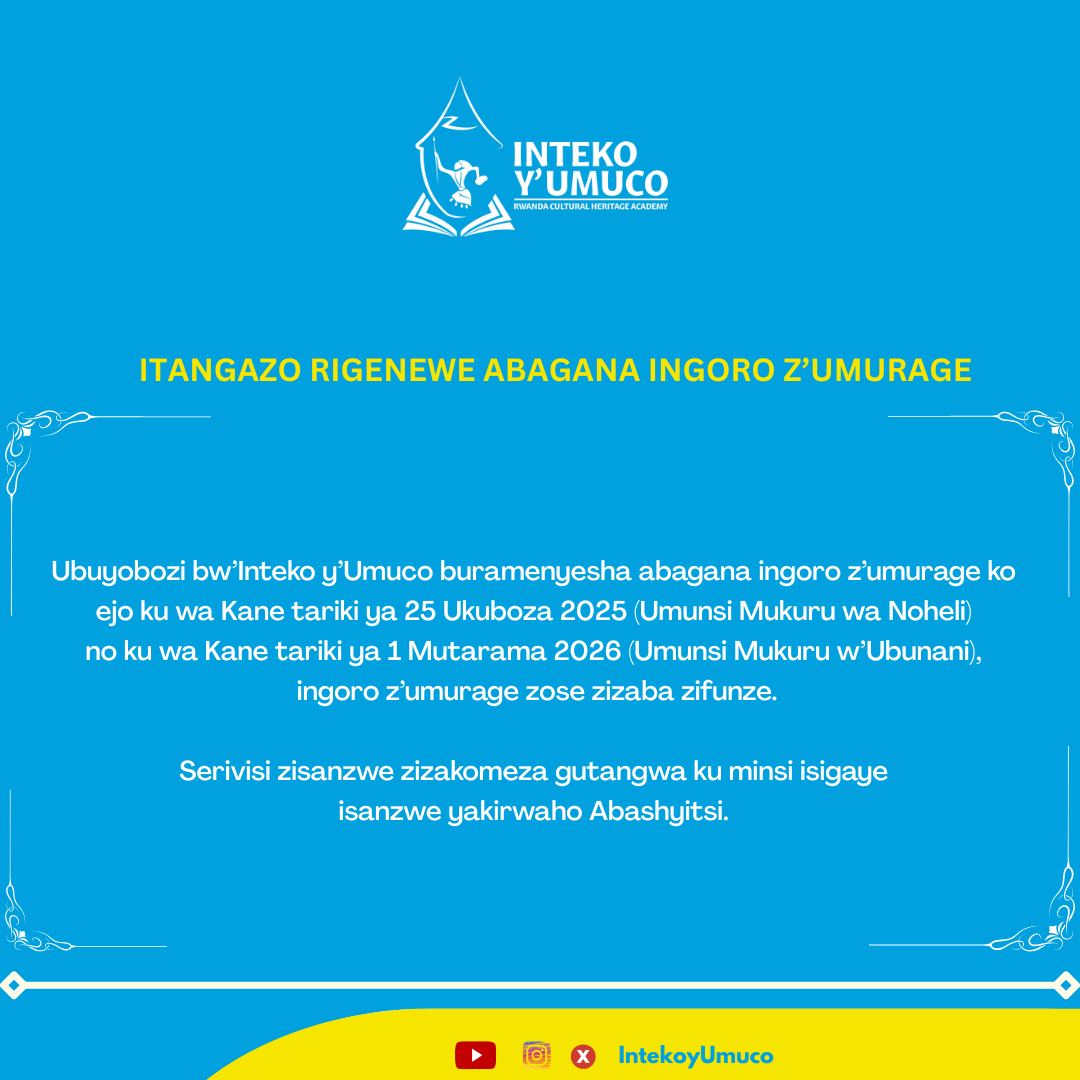 Inteko - 📌Dore ubusesenguzi ku migani y'imigenurano ijyanishijwe n ...