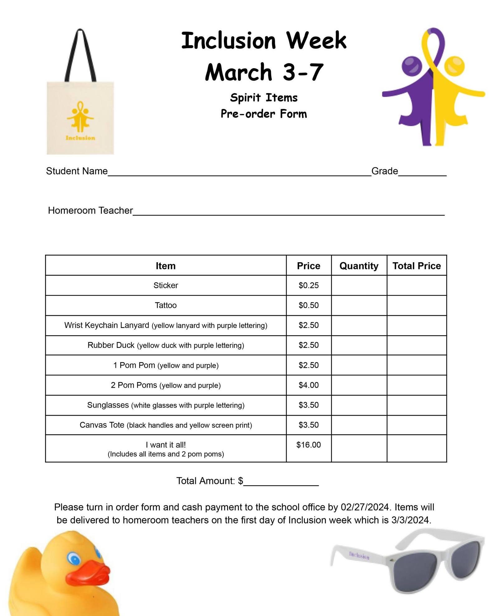 Central - ORDER FORMS DUE TOMORROW! Our Unified Special Olympics team ...