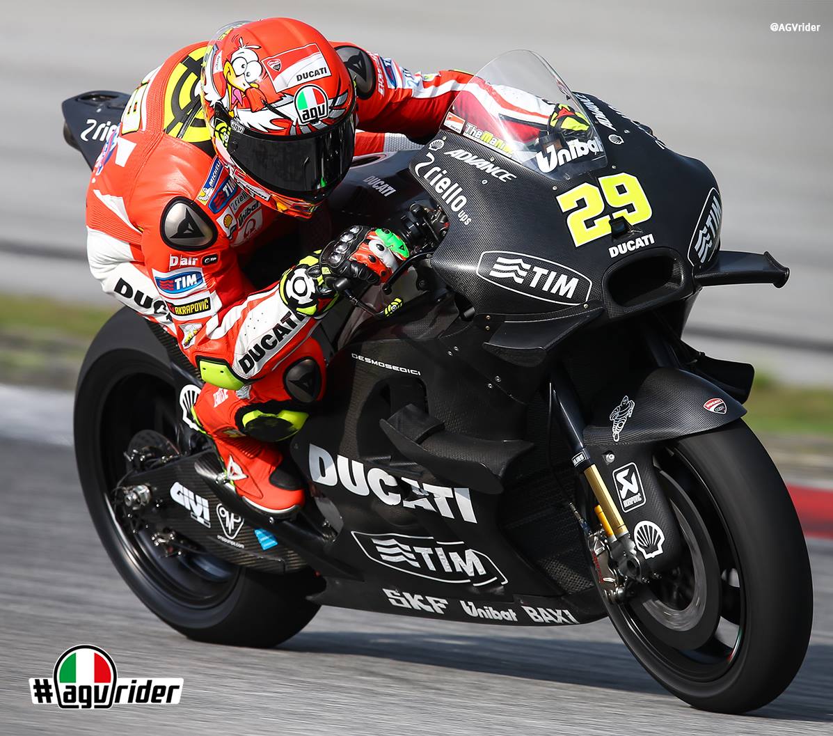 AGV K-3 SV THE MANIAC JOE イアンノーネ L AGV - Andrea Iannone testing the new Ducati GP16 at the Sepang