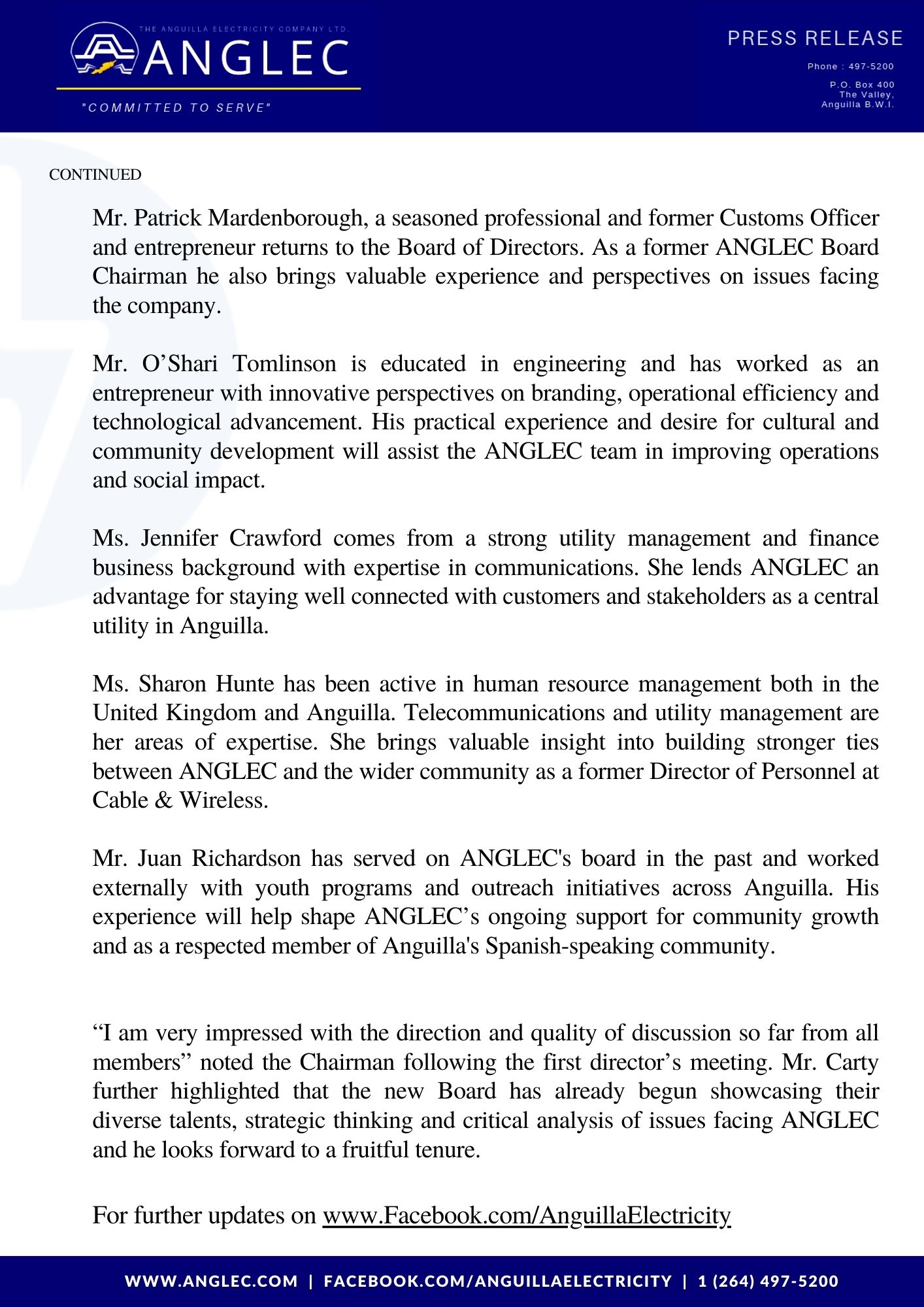 ANGLEC - The Anguilla Electricity Company Limited (ANGLEC)... | Facebook