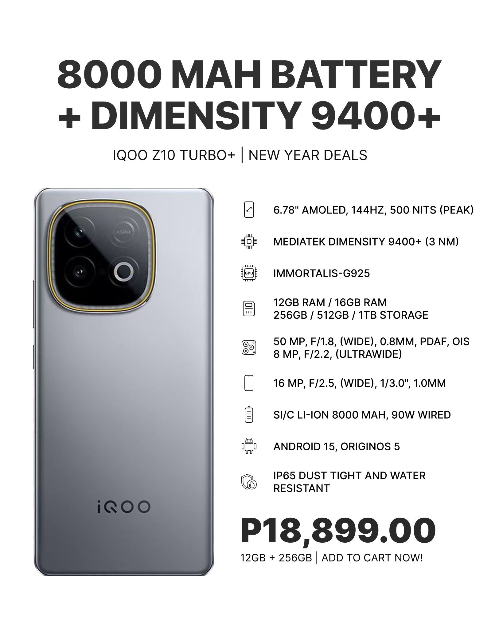 Get your IQOO Z10 TURBO PRO+ NOW! Order here: https://s.lazada.com 