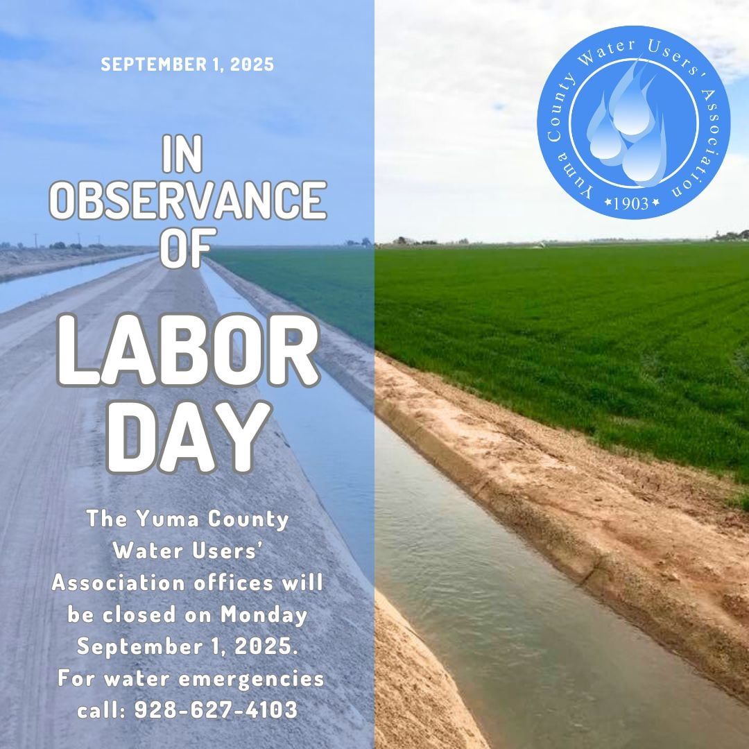 🚜💧 Irrigation... - Yuma County Water Users' Association | Facebook