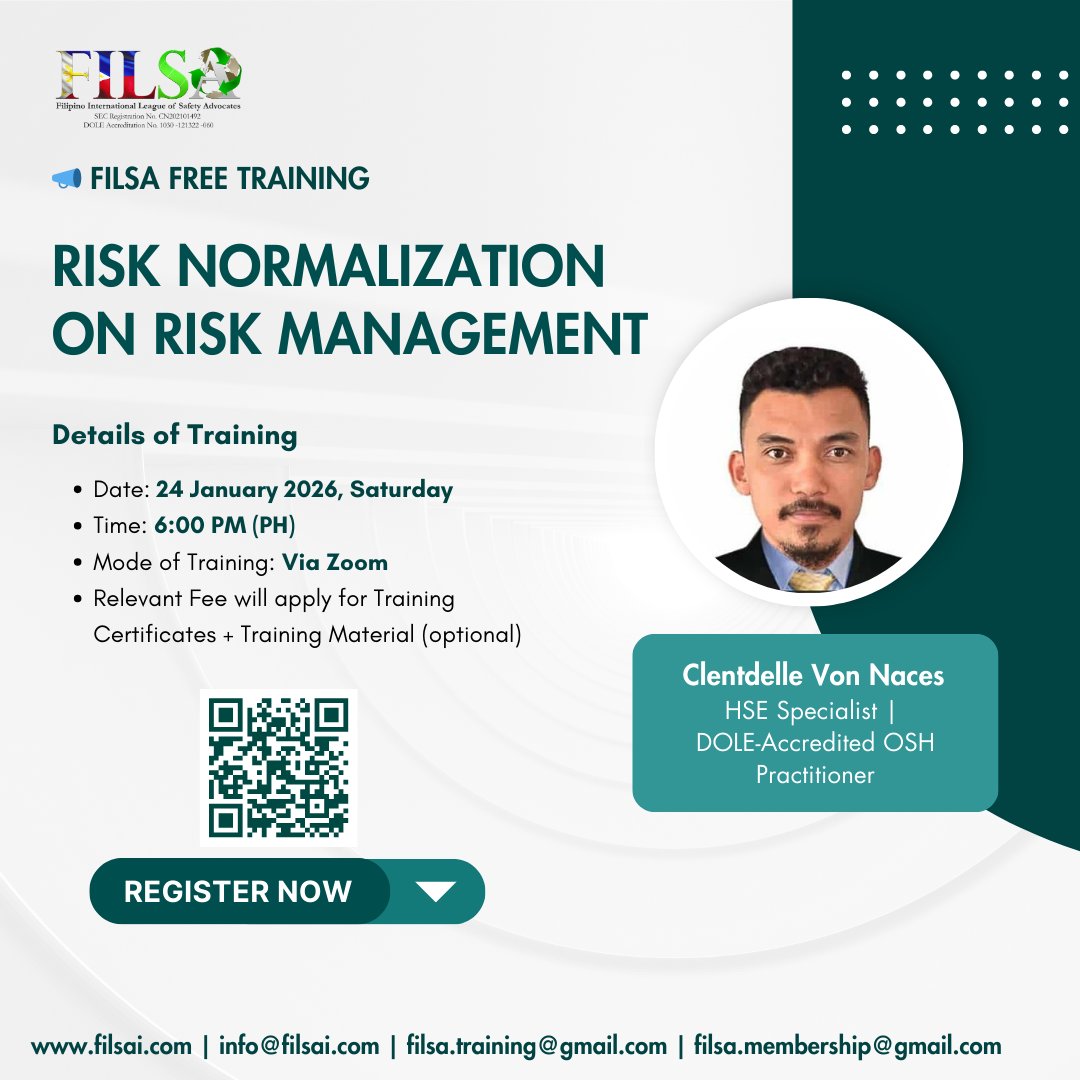 FILSA - Join FILSA in our training on Risk Normalization in Risk ...