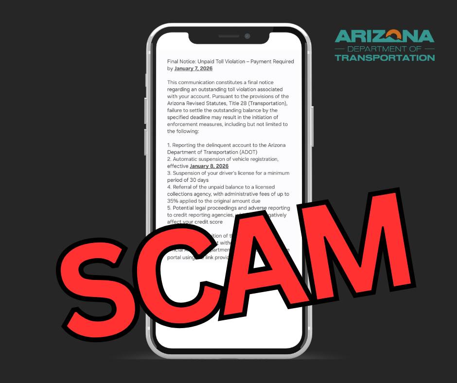Arizona - New year, same scam. Scammers are once again pretending to be ...