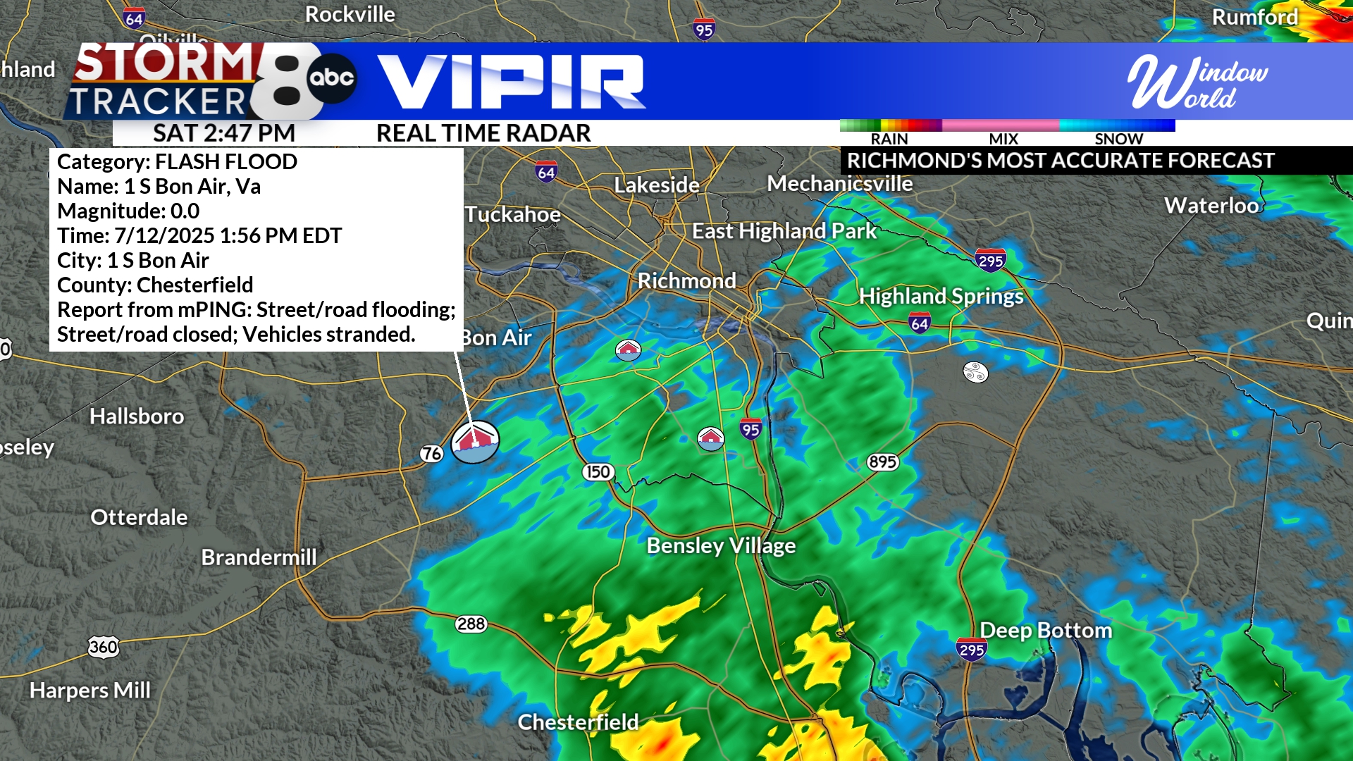 ABC - Here are the Saturday afternoon storm reports so far. https://www ...