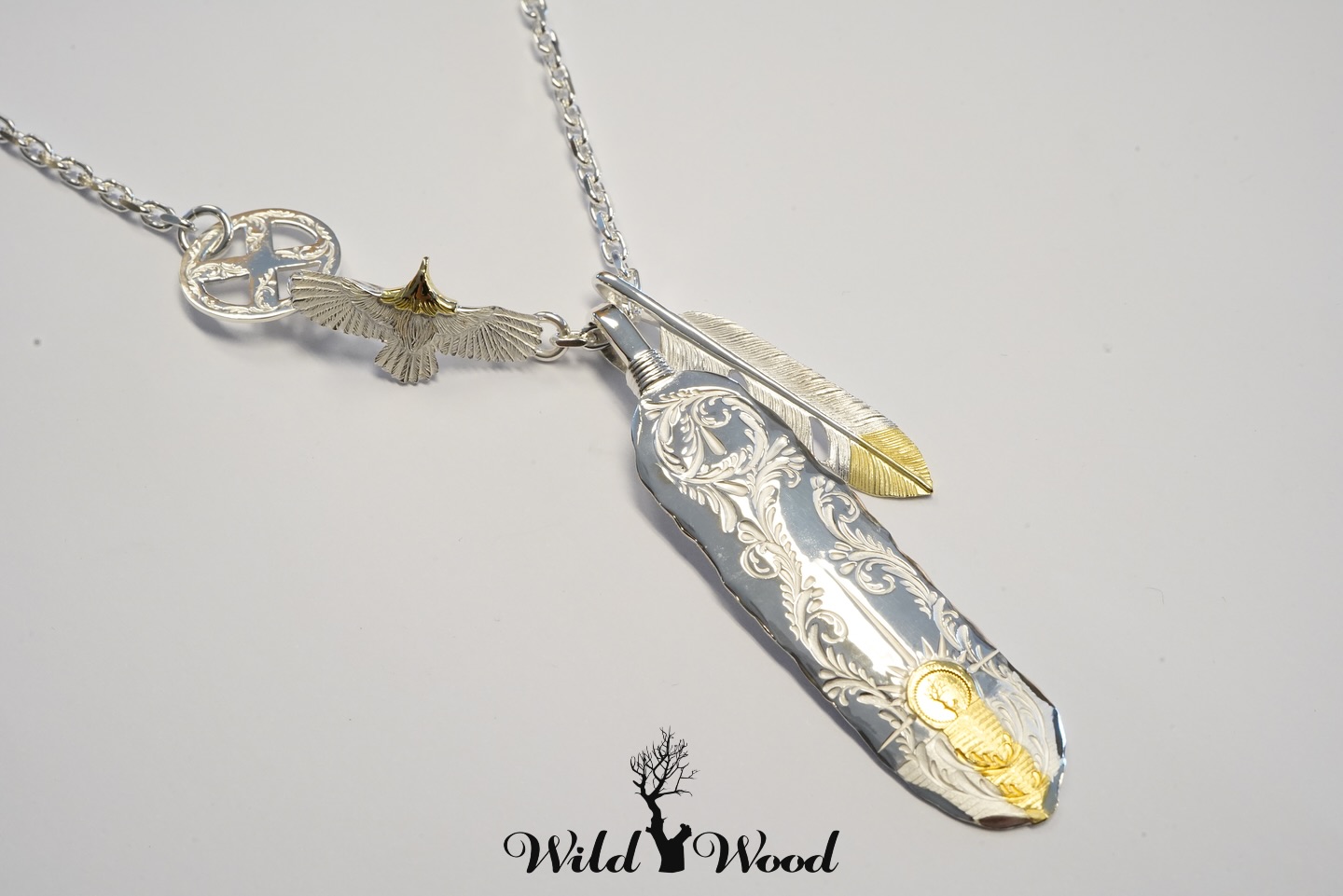 Wild Wood チェーンネックレス（フェザーネックレス！﻿ ﻿ いつも 