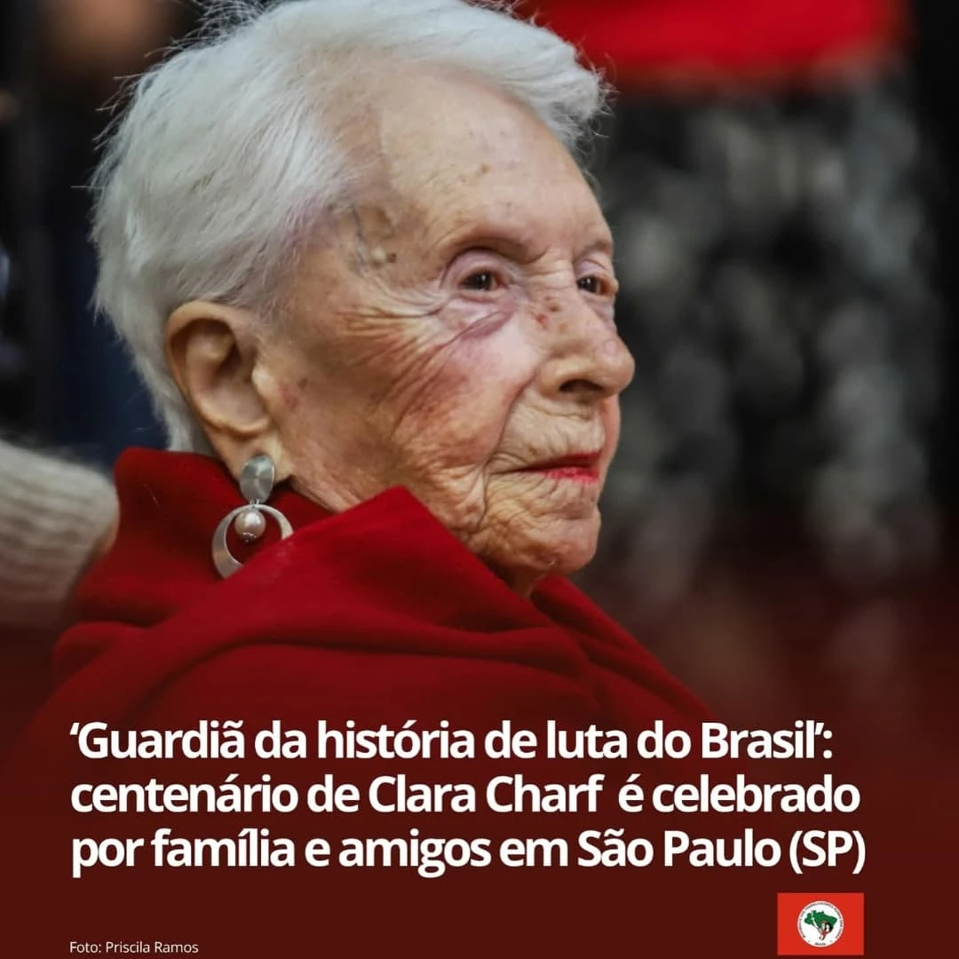 PSOL - Maricá - 🎉 CLARA CHARF: 100 ANOS DE LUTA E MEMÓRIA... | Facebook
