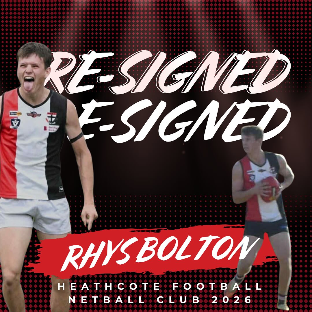 Heathcote - ️ Re-signed ️ Heathcote Football Netball Club is thrilled ...