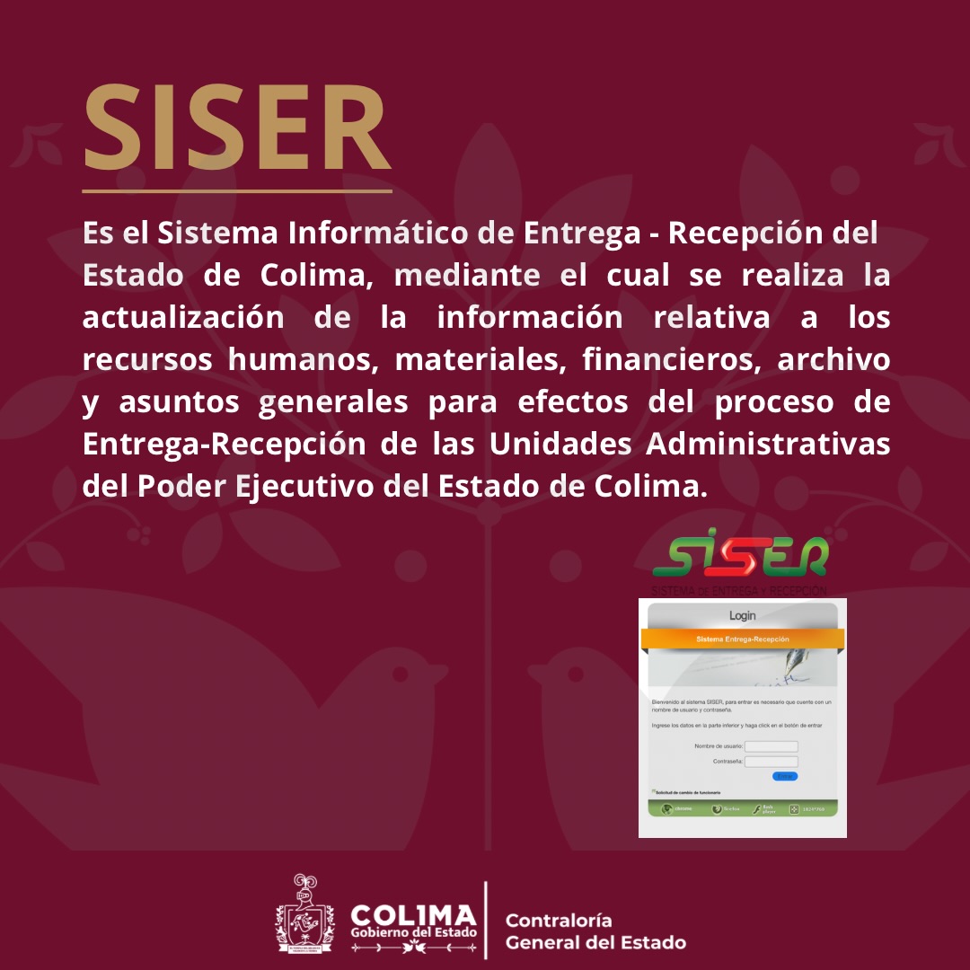📑 El SISER... - Contraloría General del Estado de Colima | Facebook