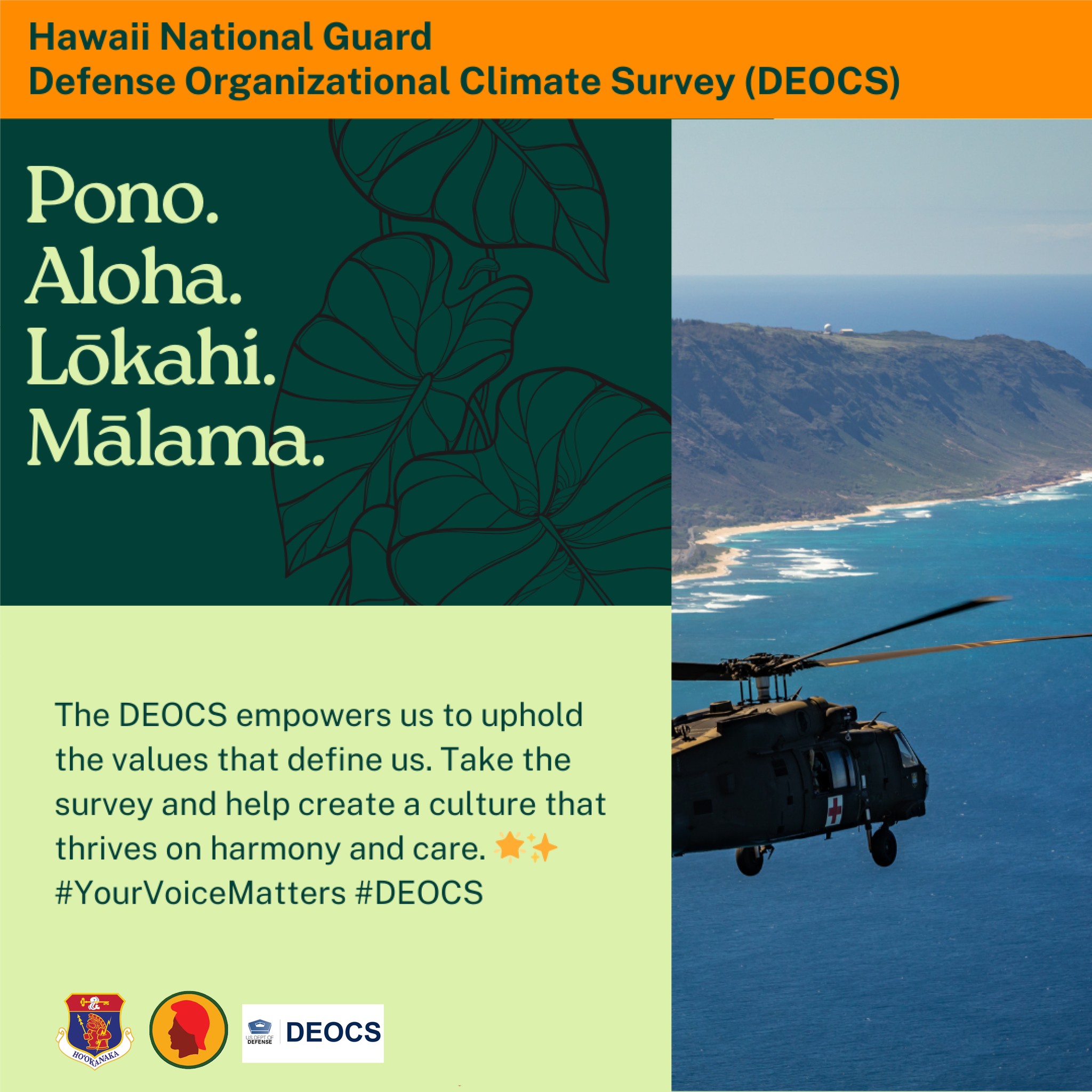 Hawaii - The Hawai‘i National Guard DEOCS Climate Survey is now open ...