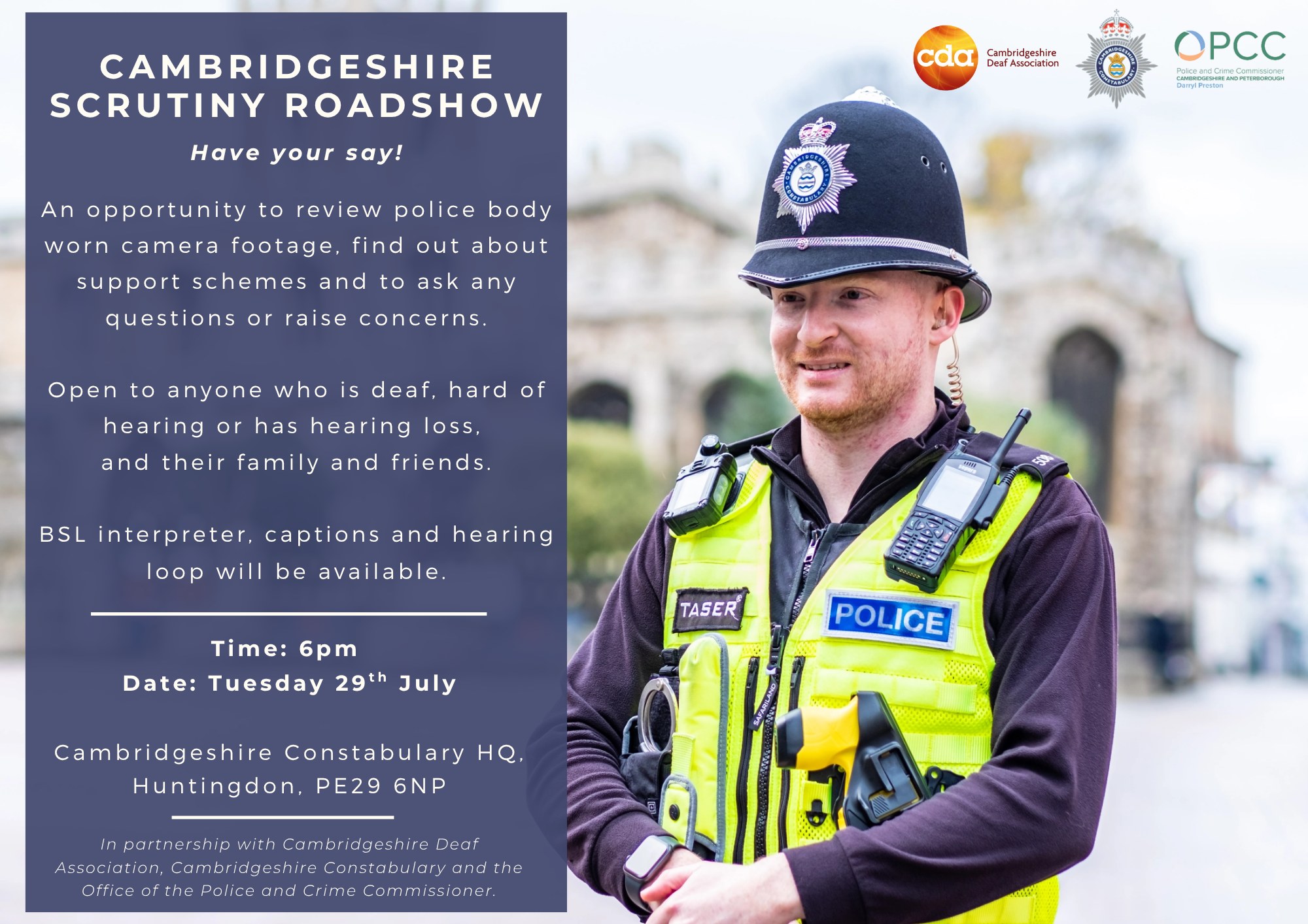 Cambridgeshire and Peterborough Police and Crime Commissioner | Huntingdon