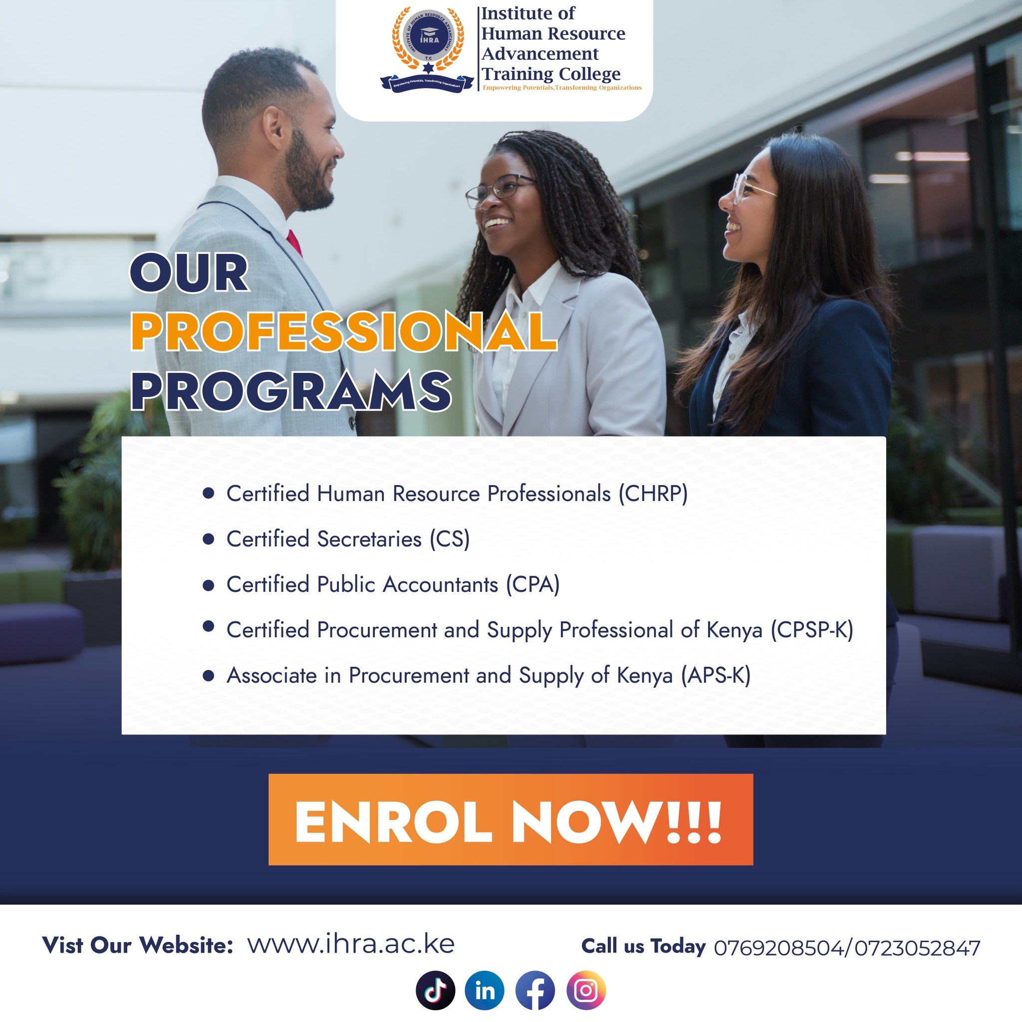Institute - 🌟 **LEVEL UP YOUR CAREER WITH IHRA TRAINING COLLEGE!** 🌟 ...