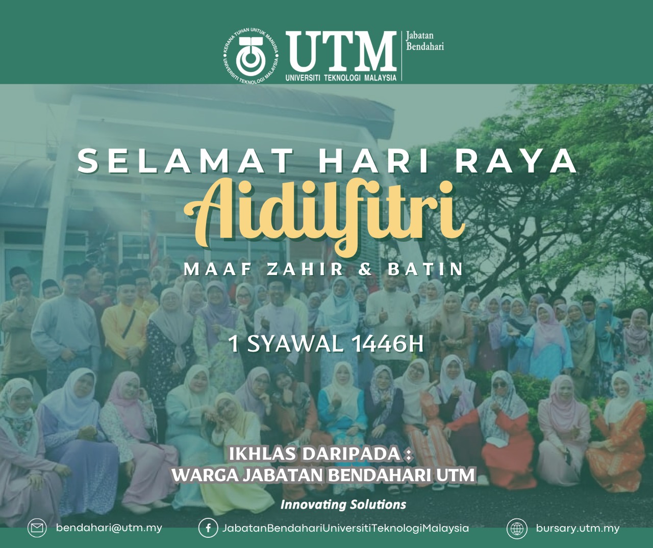 Jabatan Bendahari Universiti Teknologi Malaysia - 🌙 Selamat Hari Raya ...