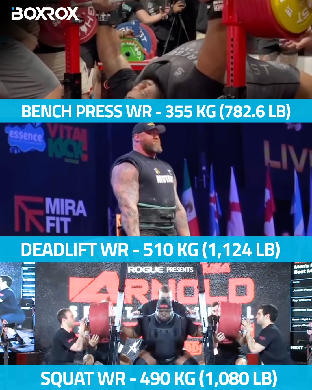 BOXROX - Which of these lifts gets beaten in 2026? Bench press — 355 kg ...