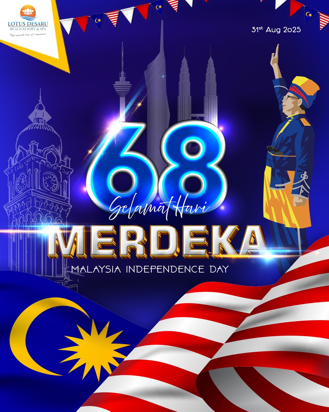 Lotus - Happy 68th Merdeka Day! 🎉 #Merdeka68 #MalaysiaIndependenceDay # ...