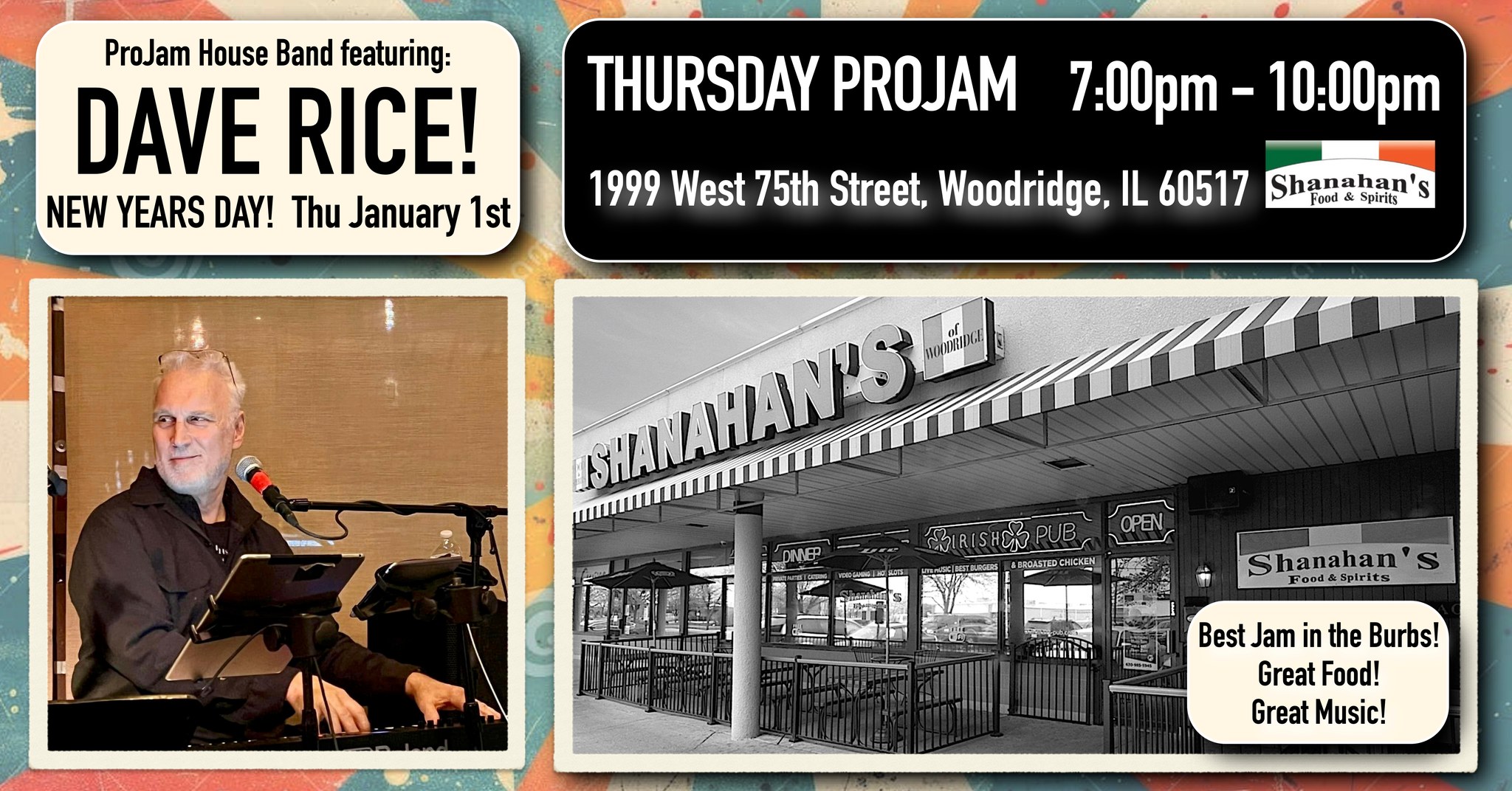 THURSDAY PROJAM Featuring DAVE RICE / NEW YEARS DAY!!!