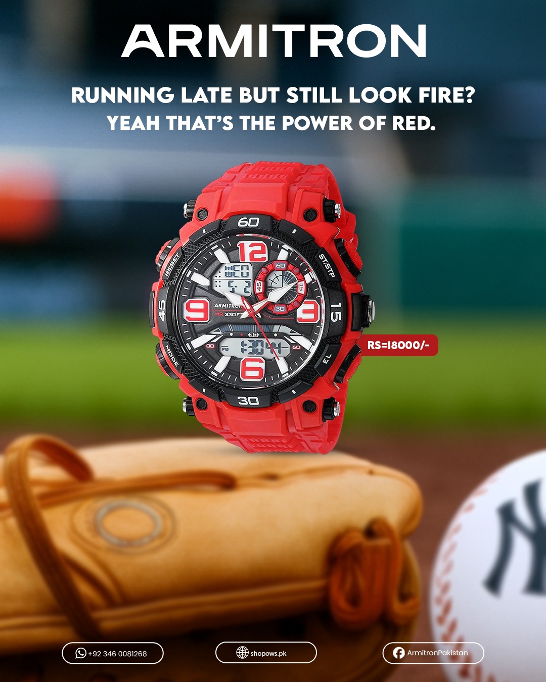 Armitron - 𝑹𝒆𝒅 𝒊𝒔 𝒏𝒐𝒕 𝒂 𝒄𝒐𝒍𝒐𝒓. 𝑰𝒕’𝒔 𝒂𝒏 𝒂𝒏𝒏𝒐𝒖𝒏𝒄𝒆𝒎𝒆𝒏𝒕, And this watch is ...