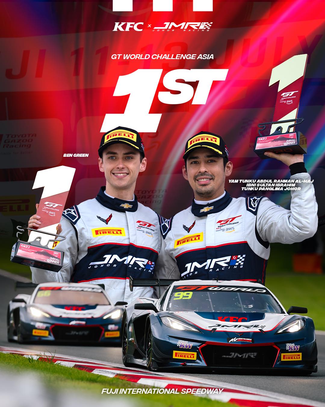 KFC - 🏆 Tahniah kepada pasukan Johor Motorsports Racing... | Facebook