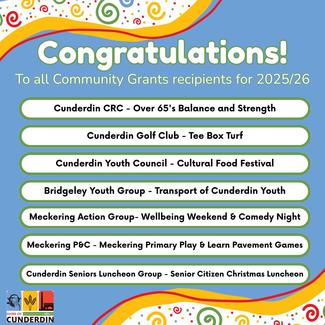 🌟 Congratulations to our 2025/26... - Shire of Cunderdin | Facebook