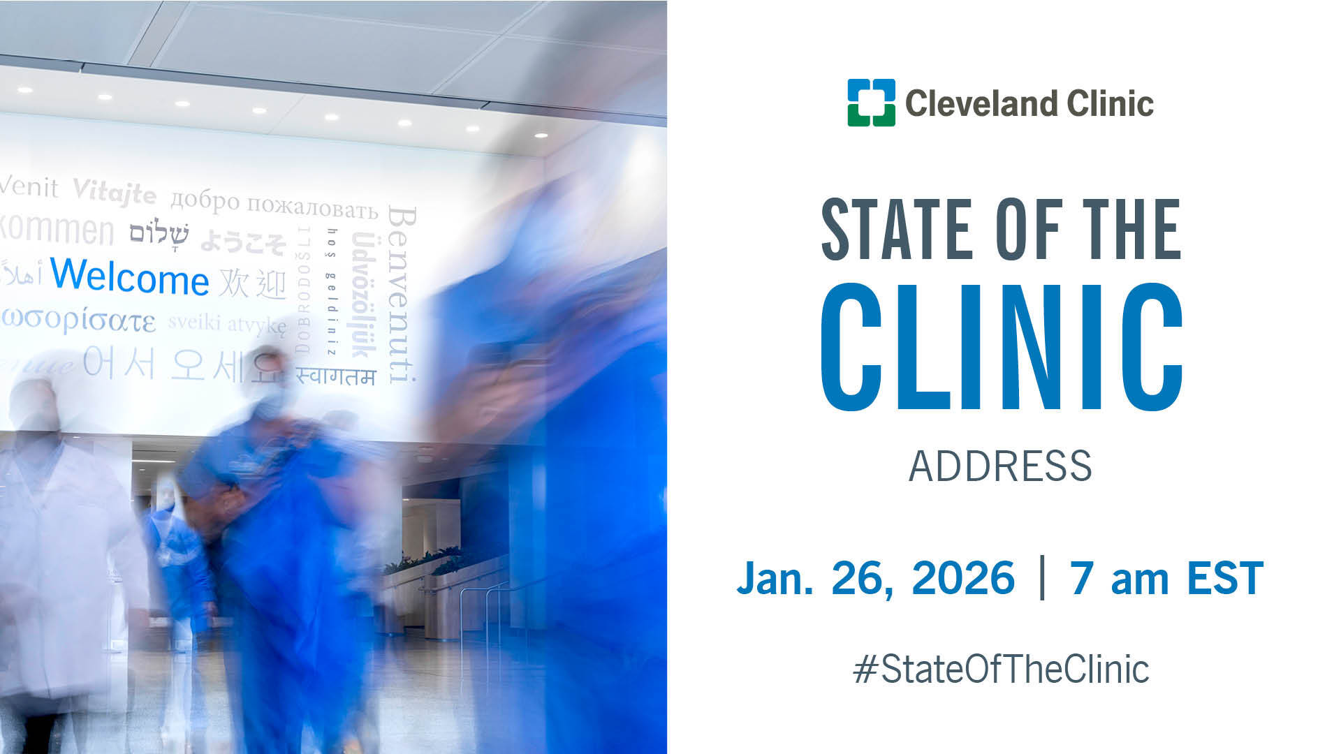 Our CEO and President Tom Mihaljevic, MD, will deliver the annual