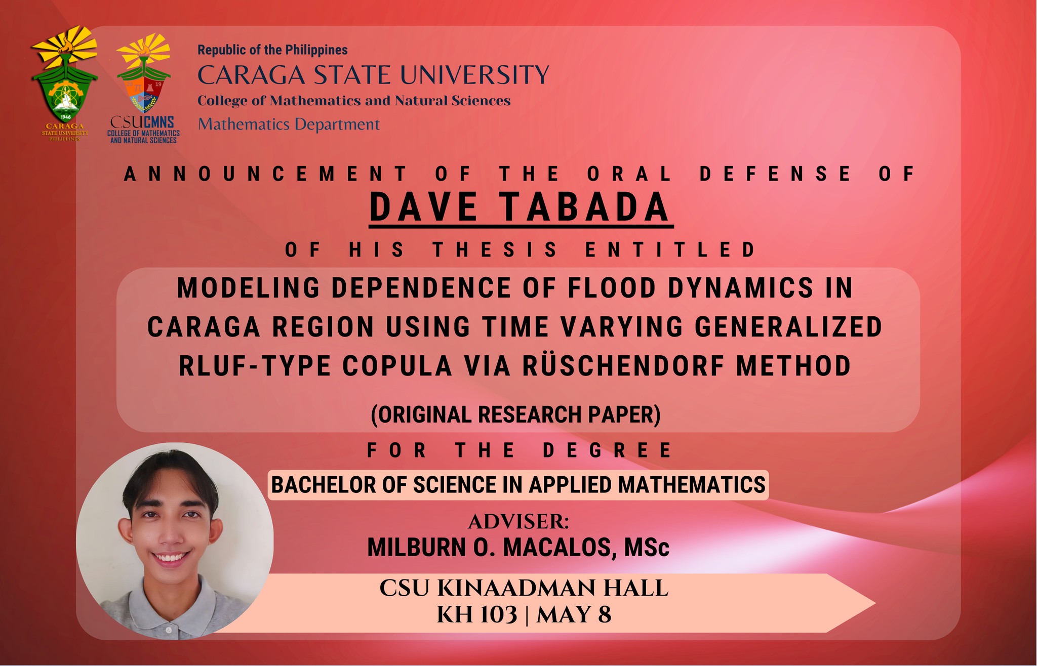 Caraga - 📢 𝐀𝐍𝐍𝐎𝐔𝐍𝐂𝐄𝐌𝐄𝐍𝐓 The Mathematics Department, Caraga State ...