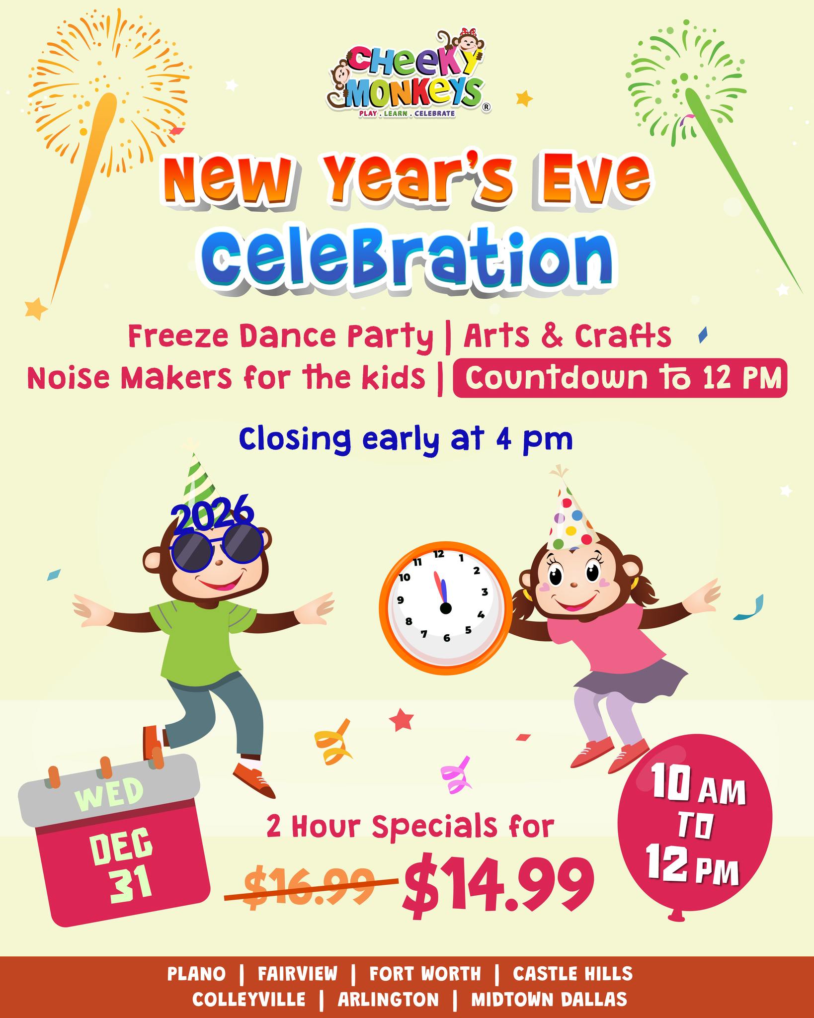 Cheeky - Ring in 2026 the Cheeky Monkeys way! 🎉 Join us for a New Year ...