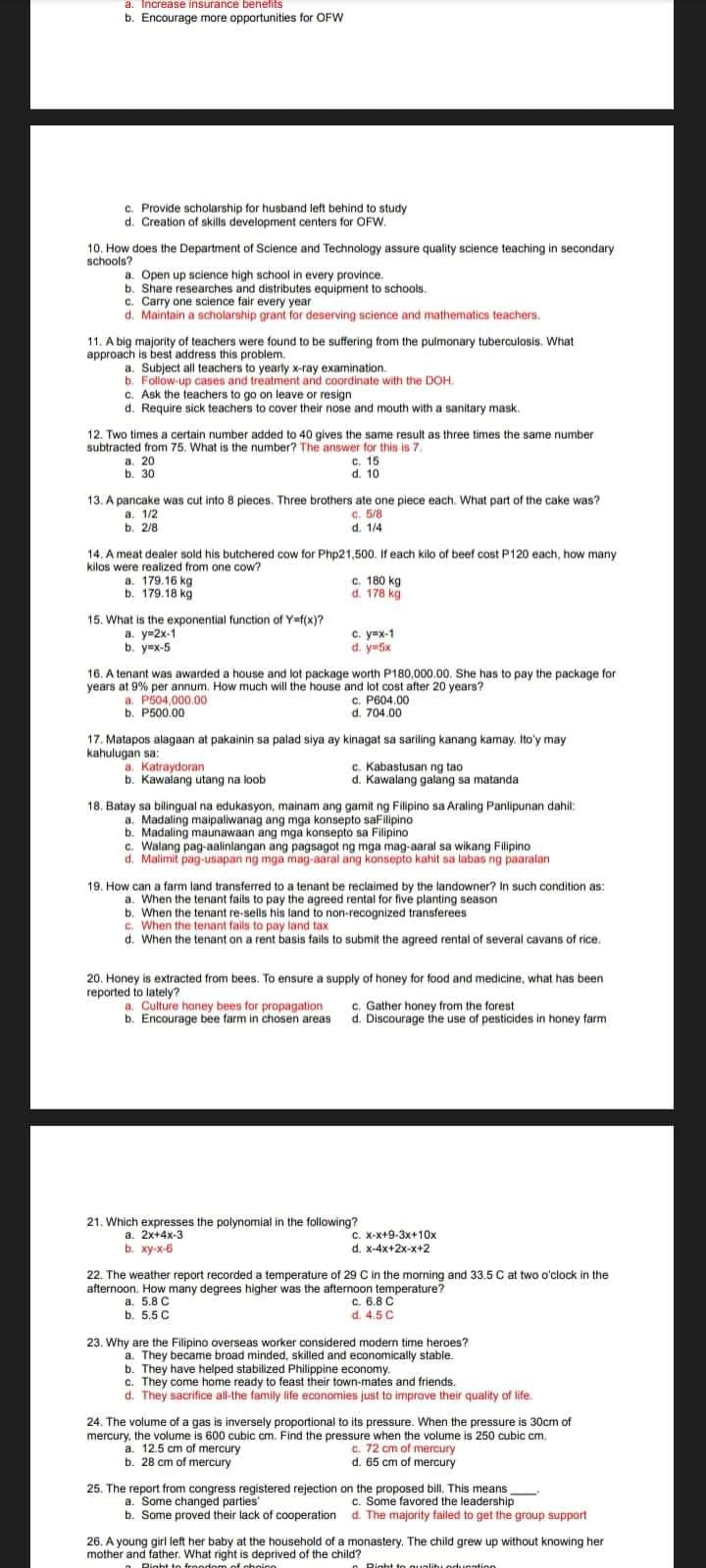 LET Reviewer Q & A