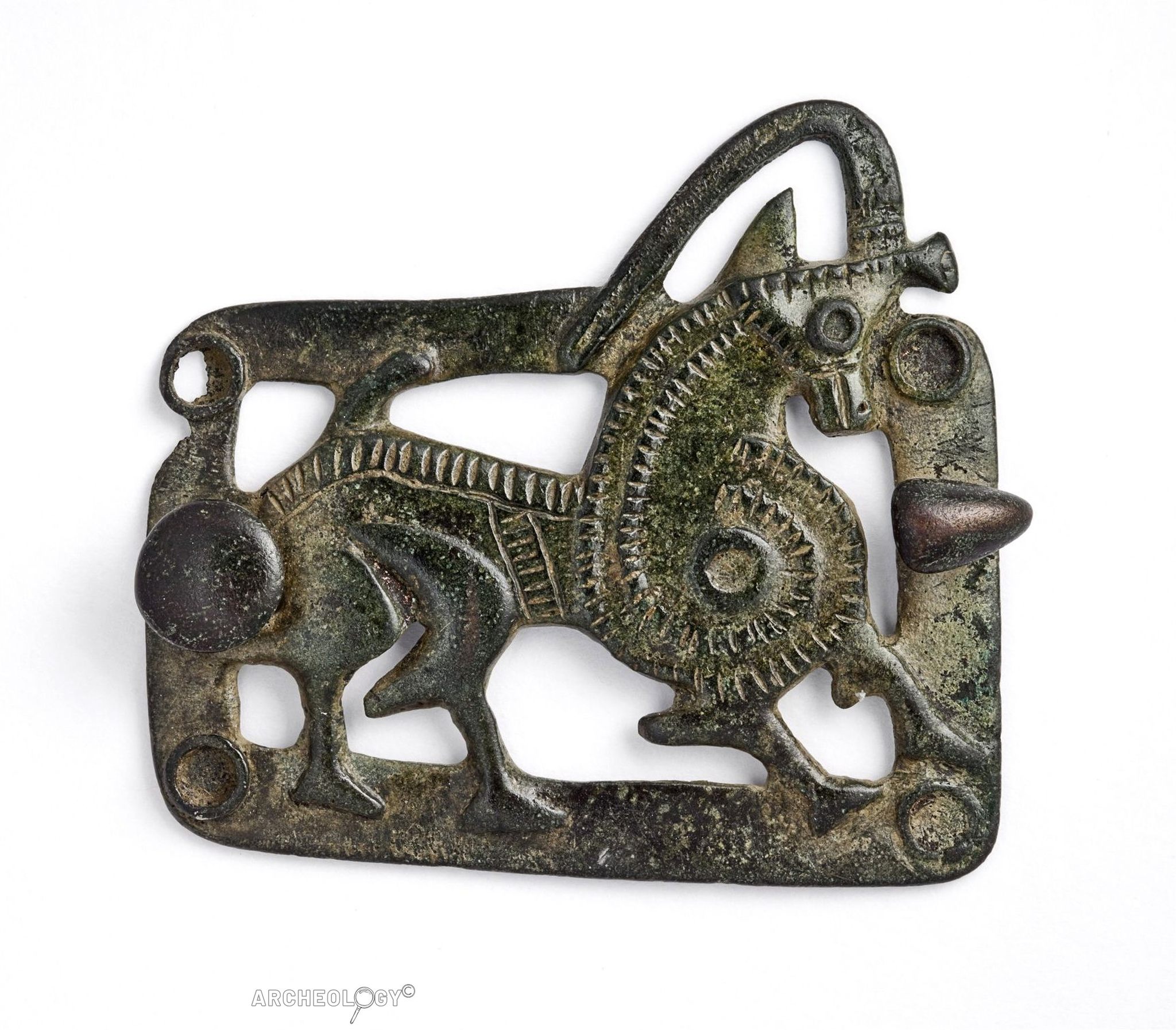 Ancient Scythian horse buckle artifact