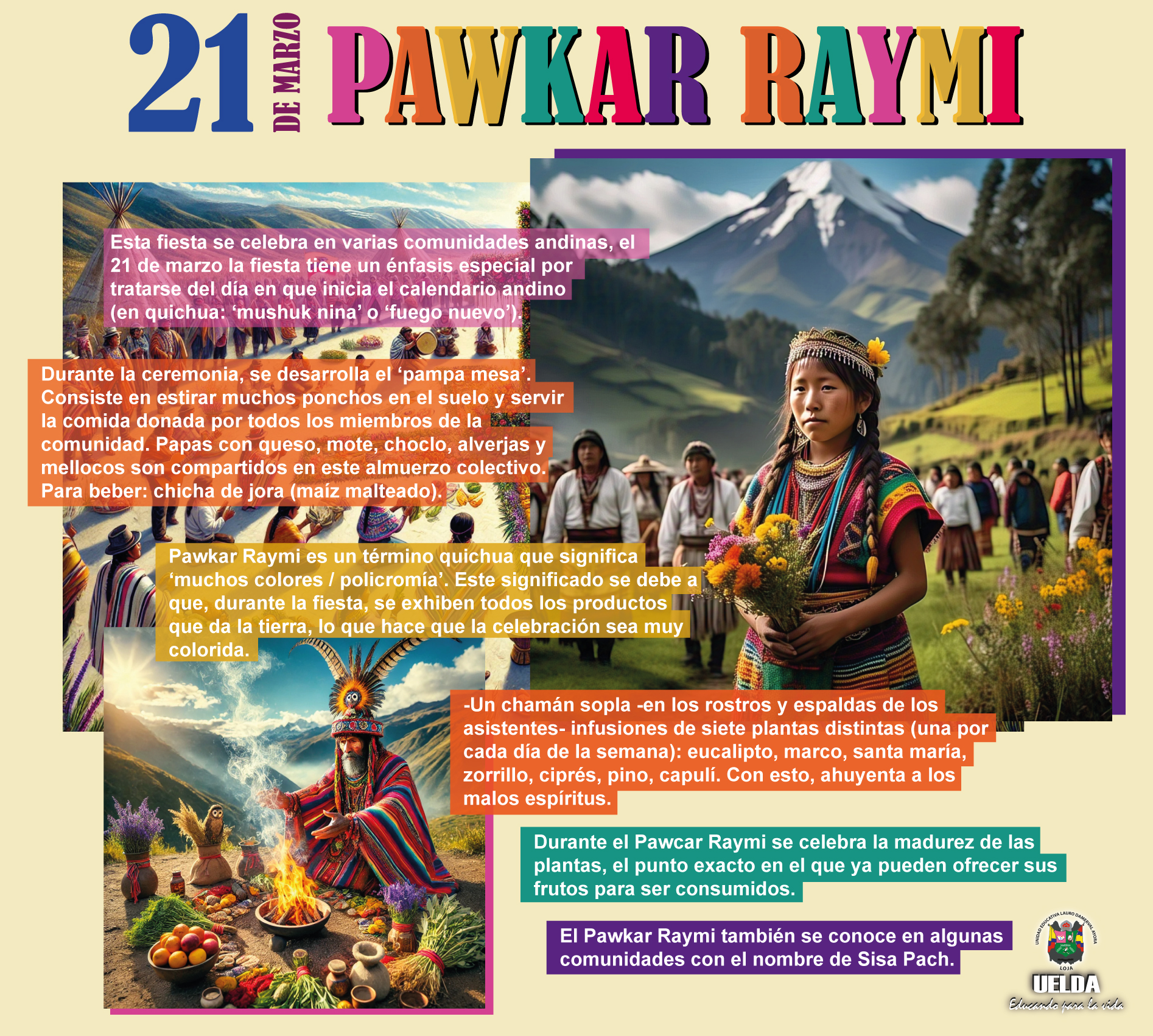 Unidad - Hoy es el Pawkar Raymi, fiesta en la que se celebra la madurez ...
