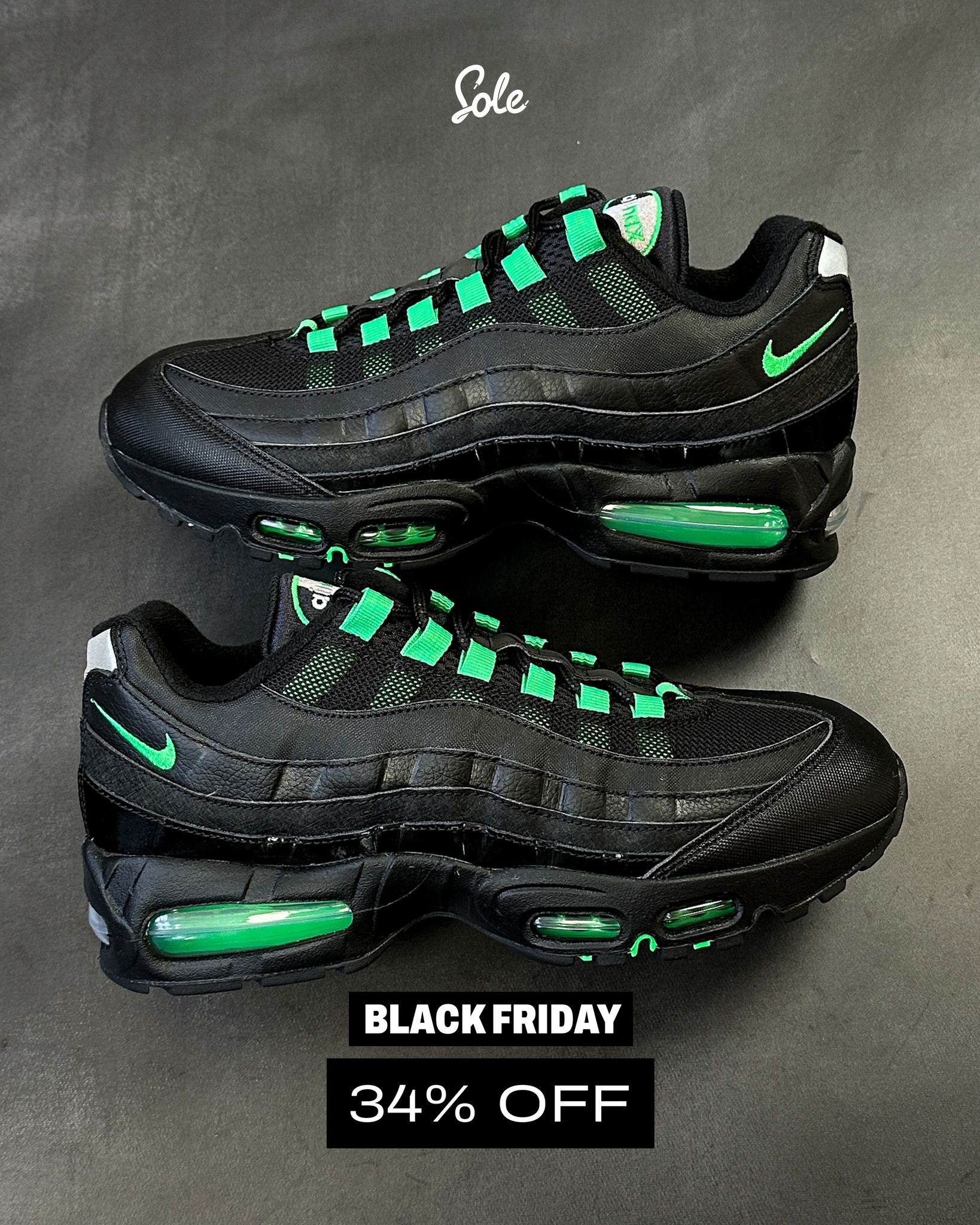 Nike Air Max 95 Black/Neon Green