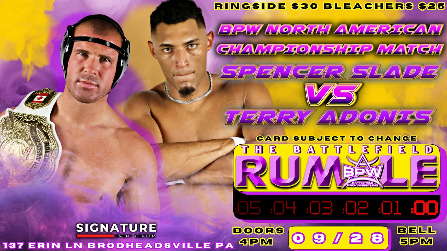 Battlefield - BPW North American Champion @sladewrestling returns home ...