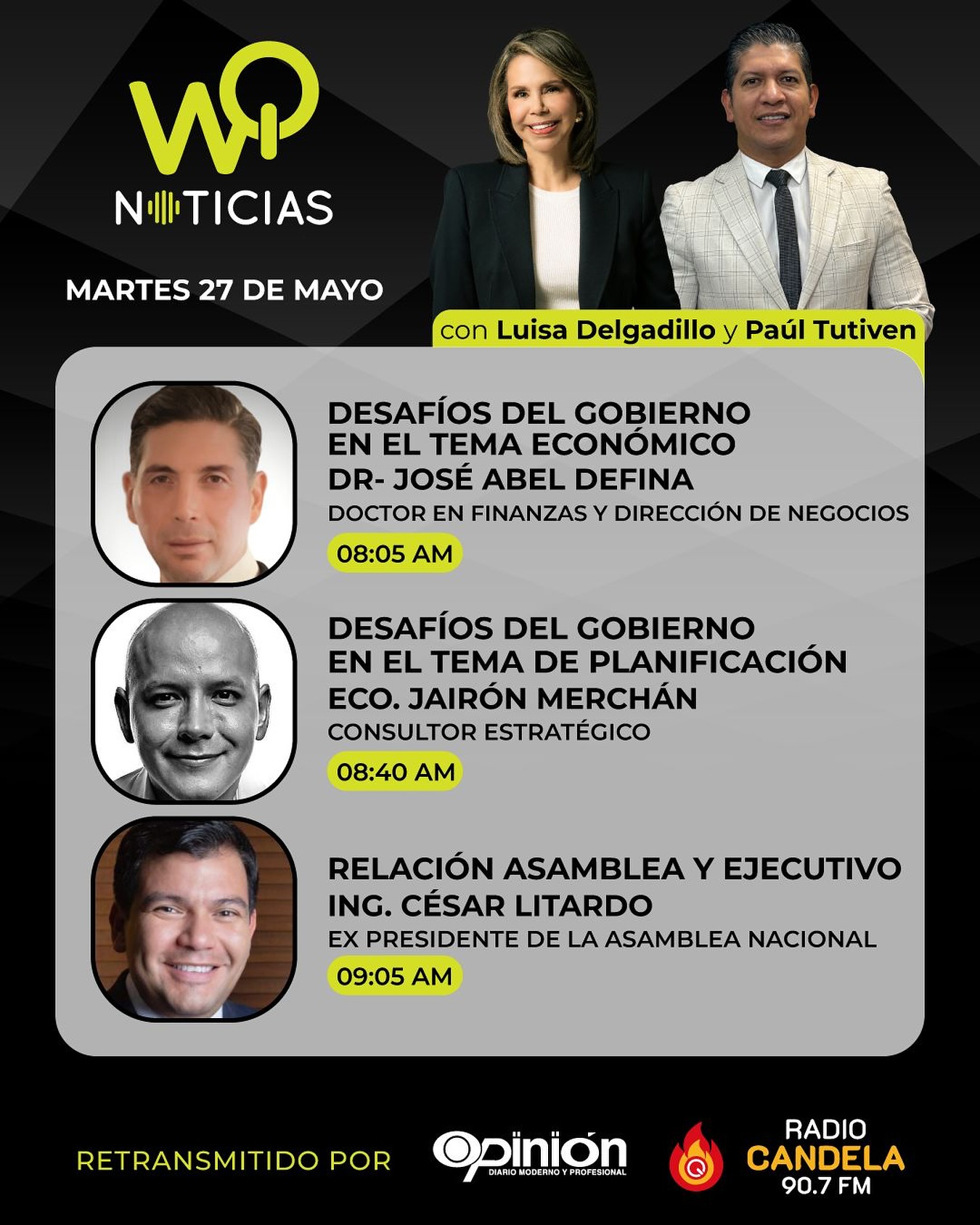 WQ - AGENDA MARTES 27 DE MAYO 2025 | Con la conducción de ...