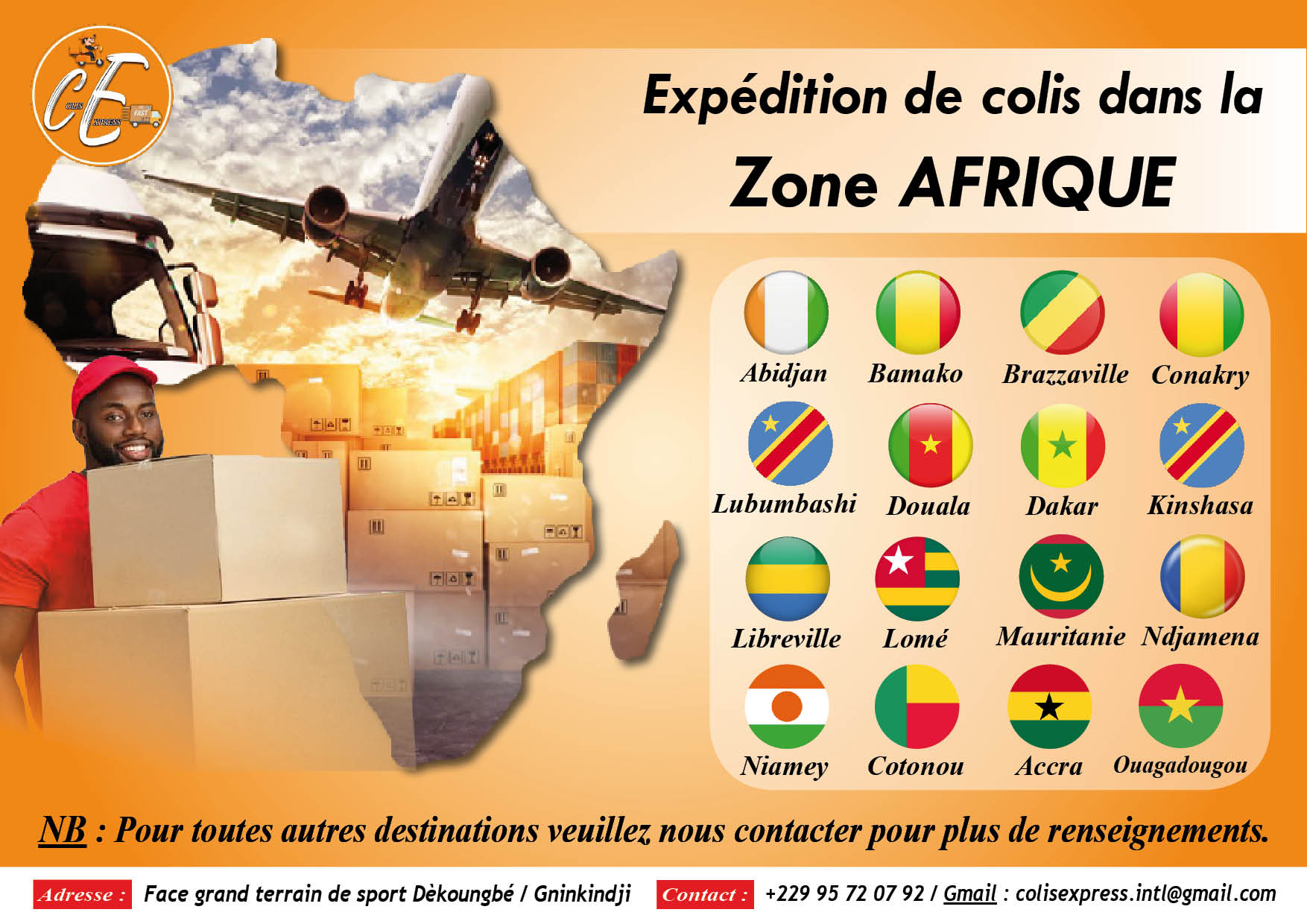 Colis Express Abidjan - Le succès s'obtient en traversant les échecs ...