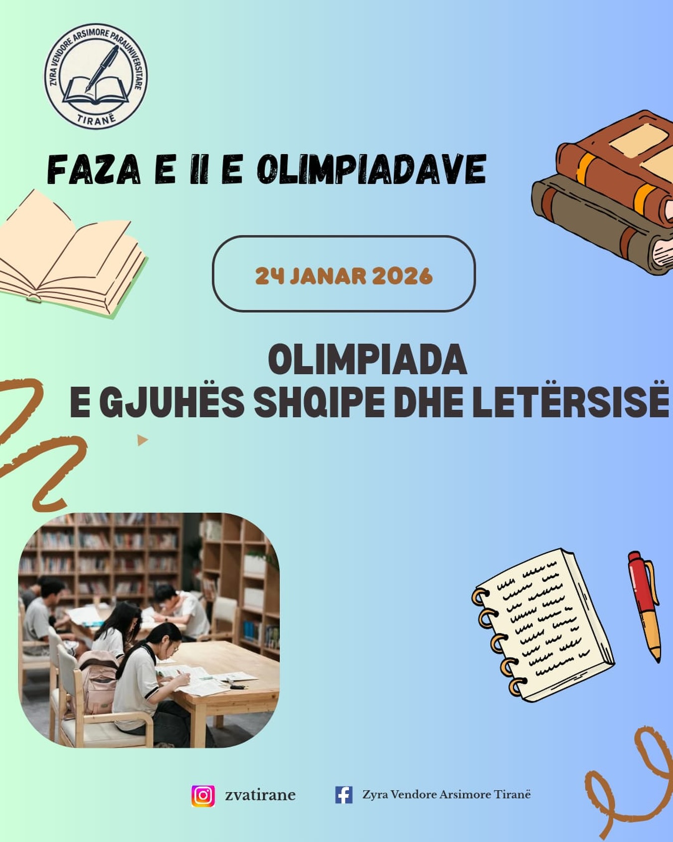 Zyra - Më 24 janar 2026 zhvillohet Olimpiada e Gjuhës Shqipe dhe ...
