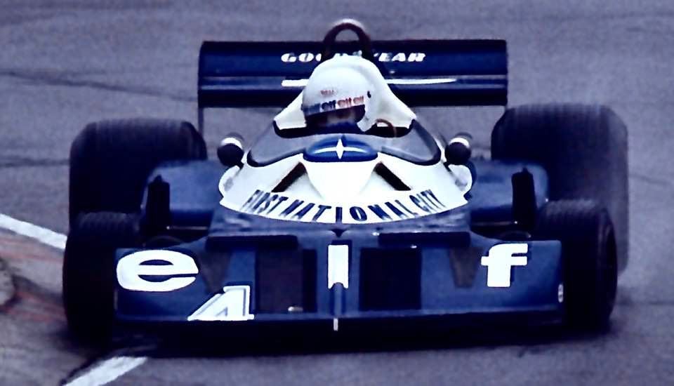 Tyrrell P34 prototype's first test at Silverstone 1975
