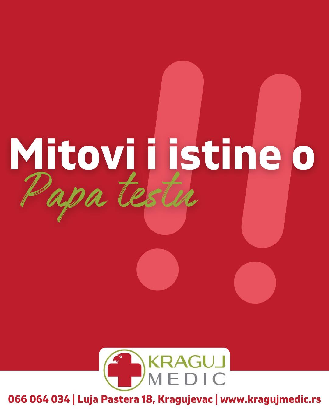 Kragujmedic - Iako je Papa test jednostavna i ključna preventivna ...
