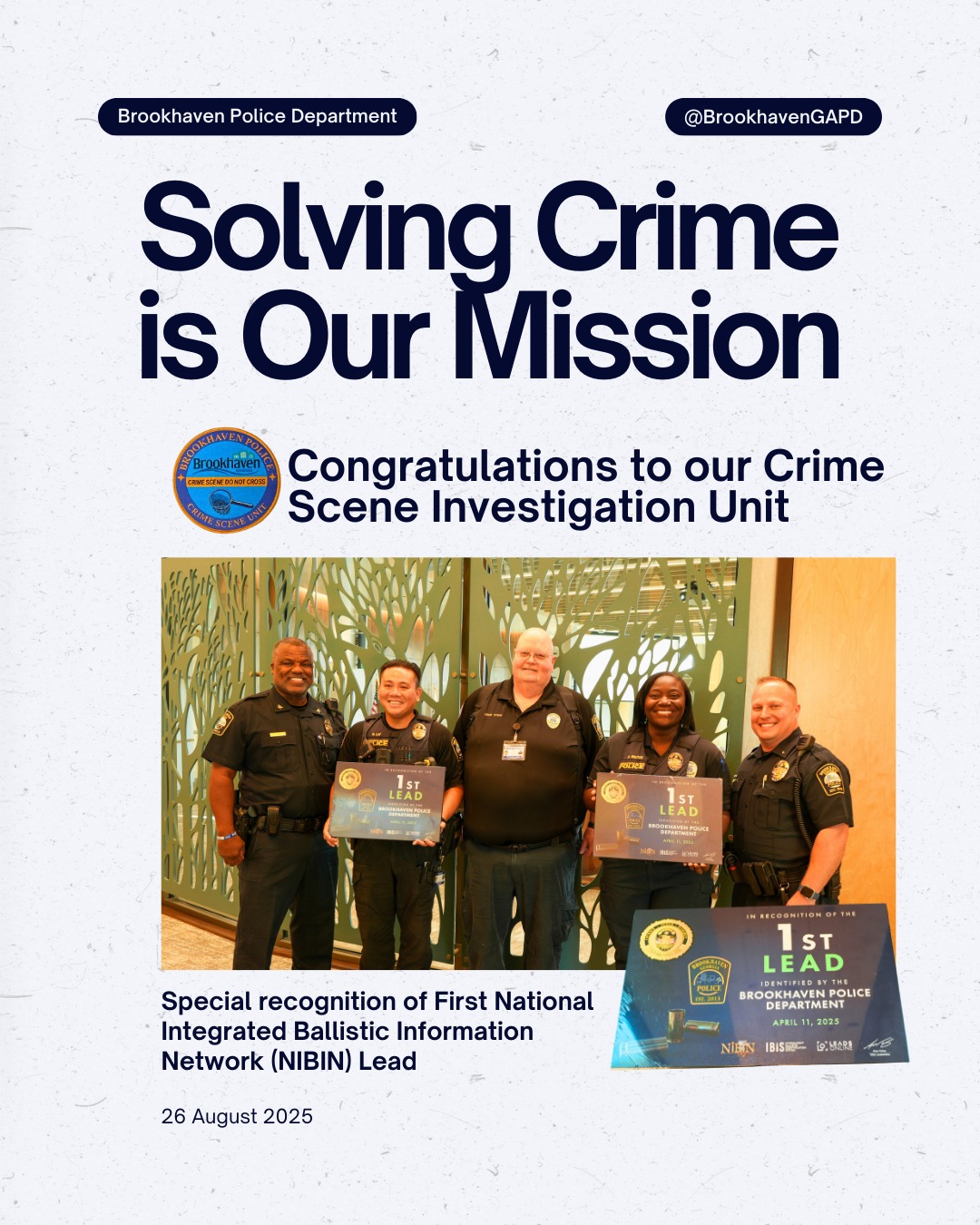 Brookhaven, - Congratulations to our Crime Scene Investigation (CSI ...