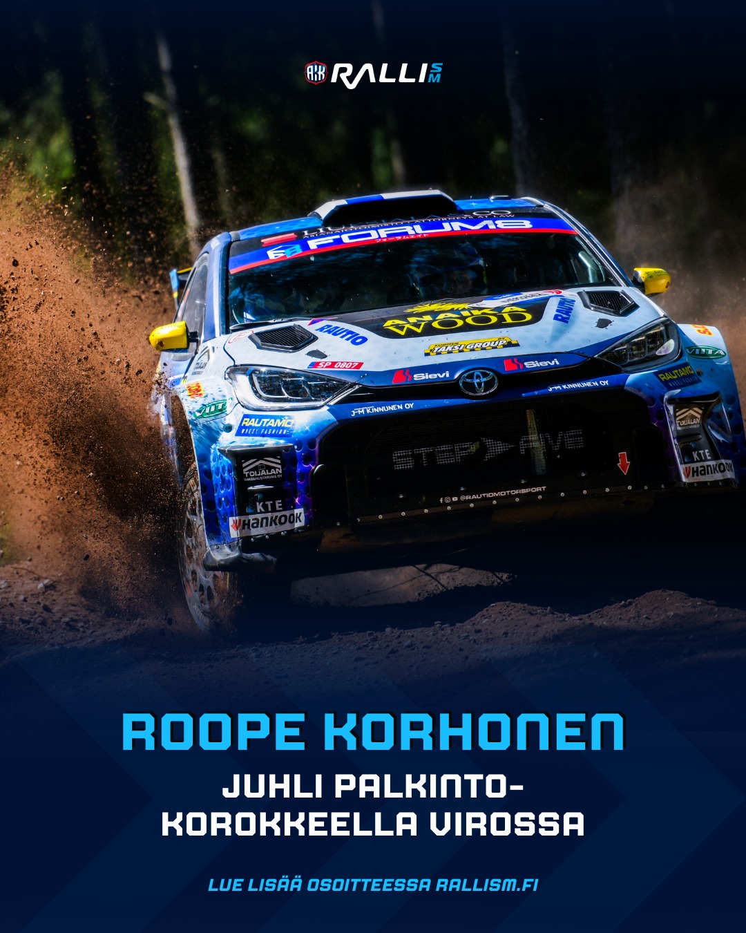 Ralli - Rautio Motorsportin Roope Korhonen ja kartanlukija Anssi ...