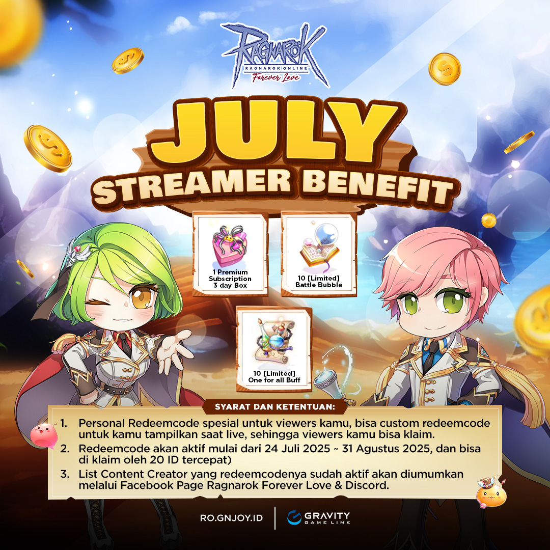 📣 July Streamer Benefit! Hi, RO... - Ragnarok: Forever Love | Facebook