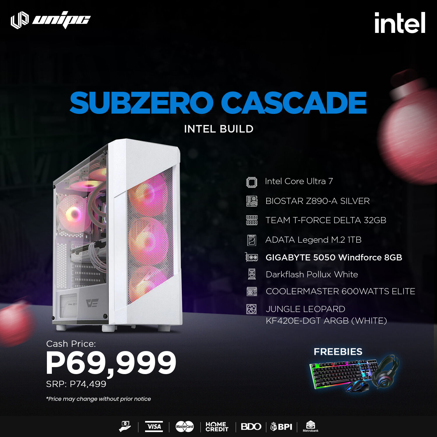 UniPC - SUBZERO CASCADE – Intel Build Balanced specs. Reliable parts ...