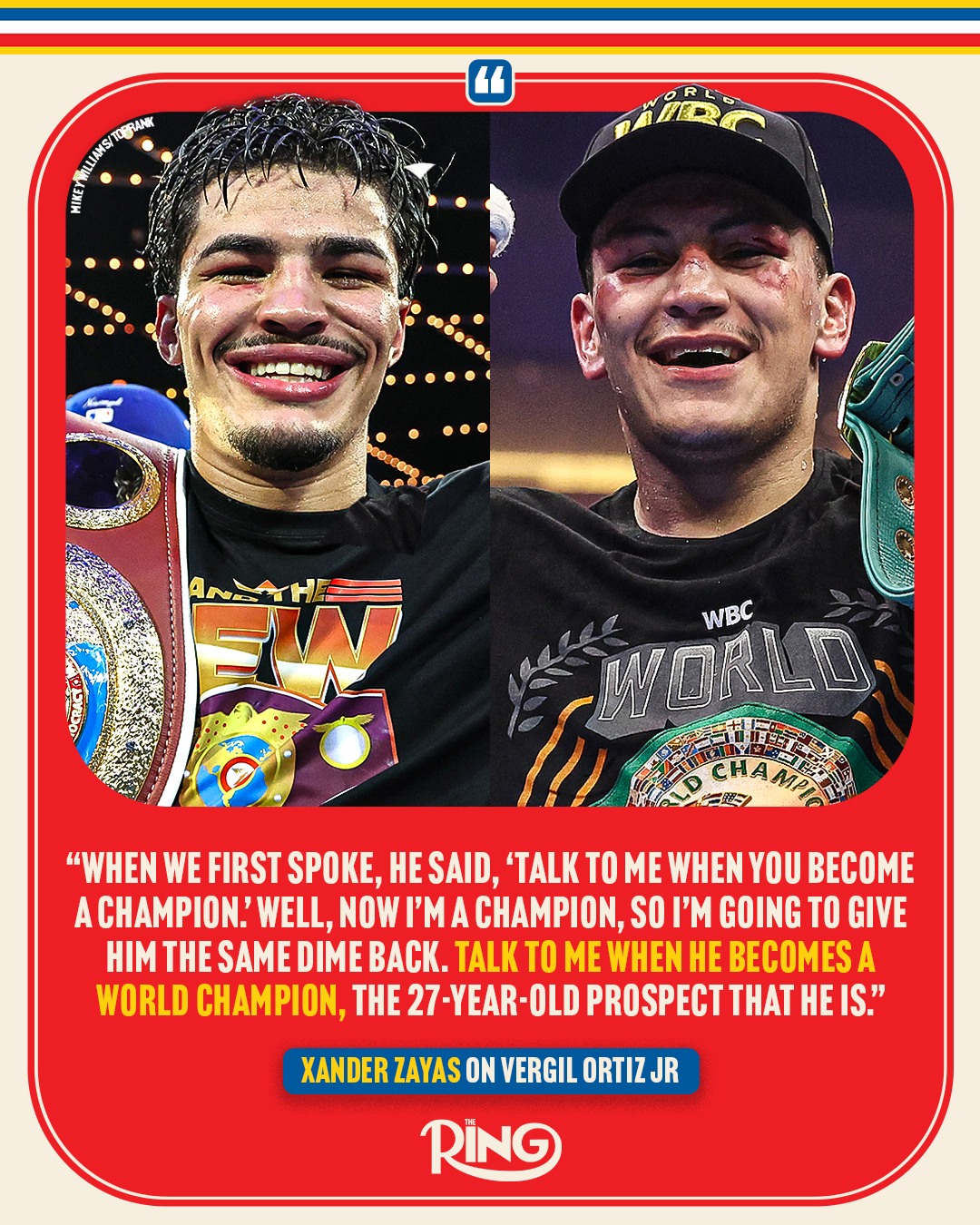 The 27-year-old prospect that he is.” 😬 Xander Zayas didn't hold